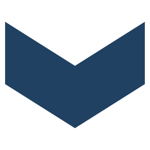 Blue arrow head pointing down