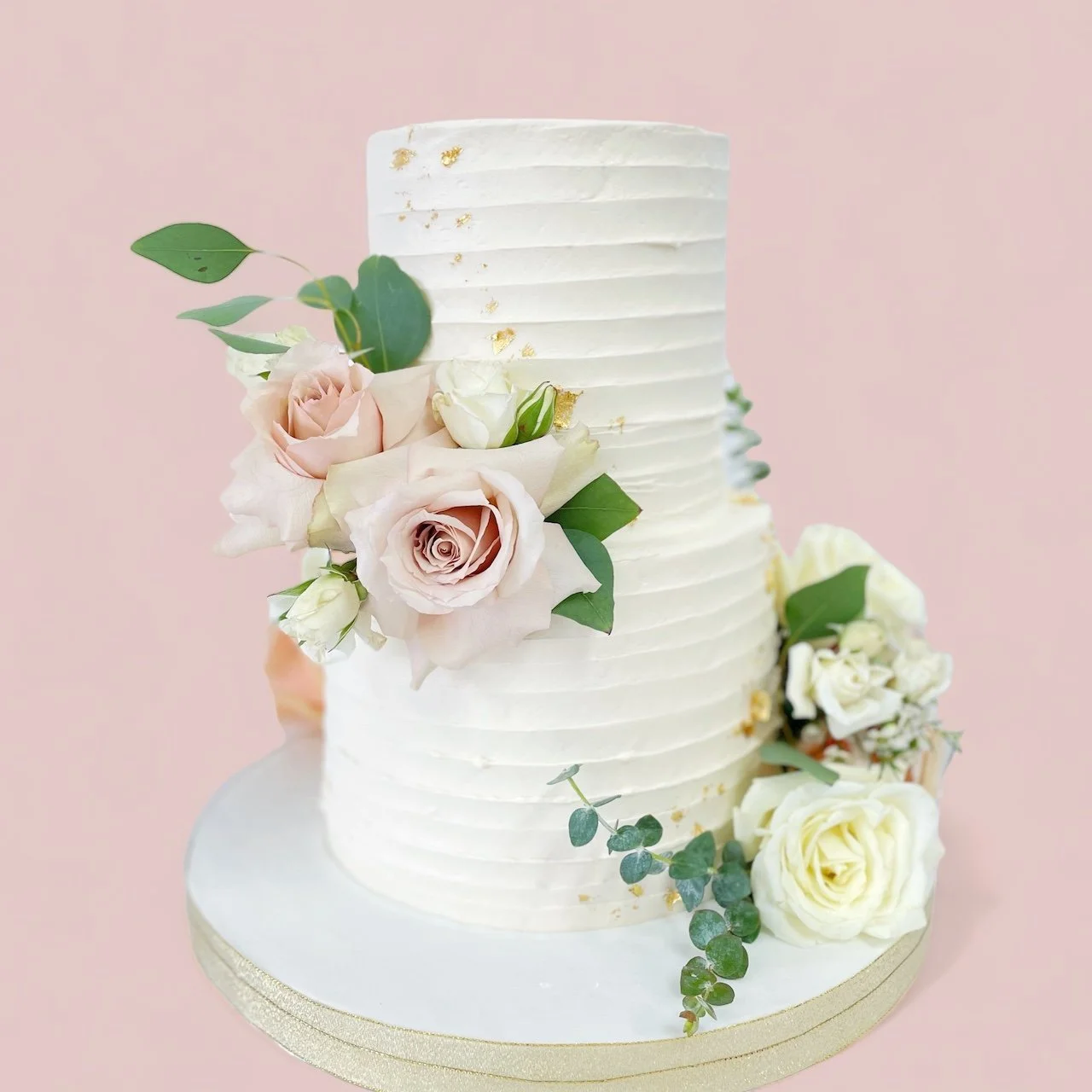 designer wedding buttercream cake classic floral