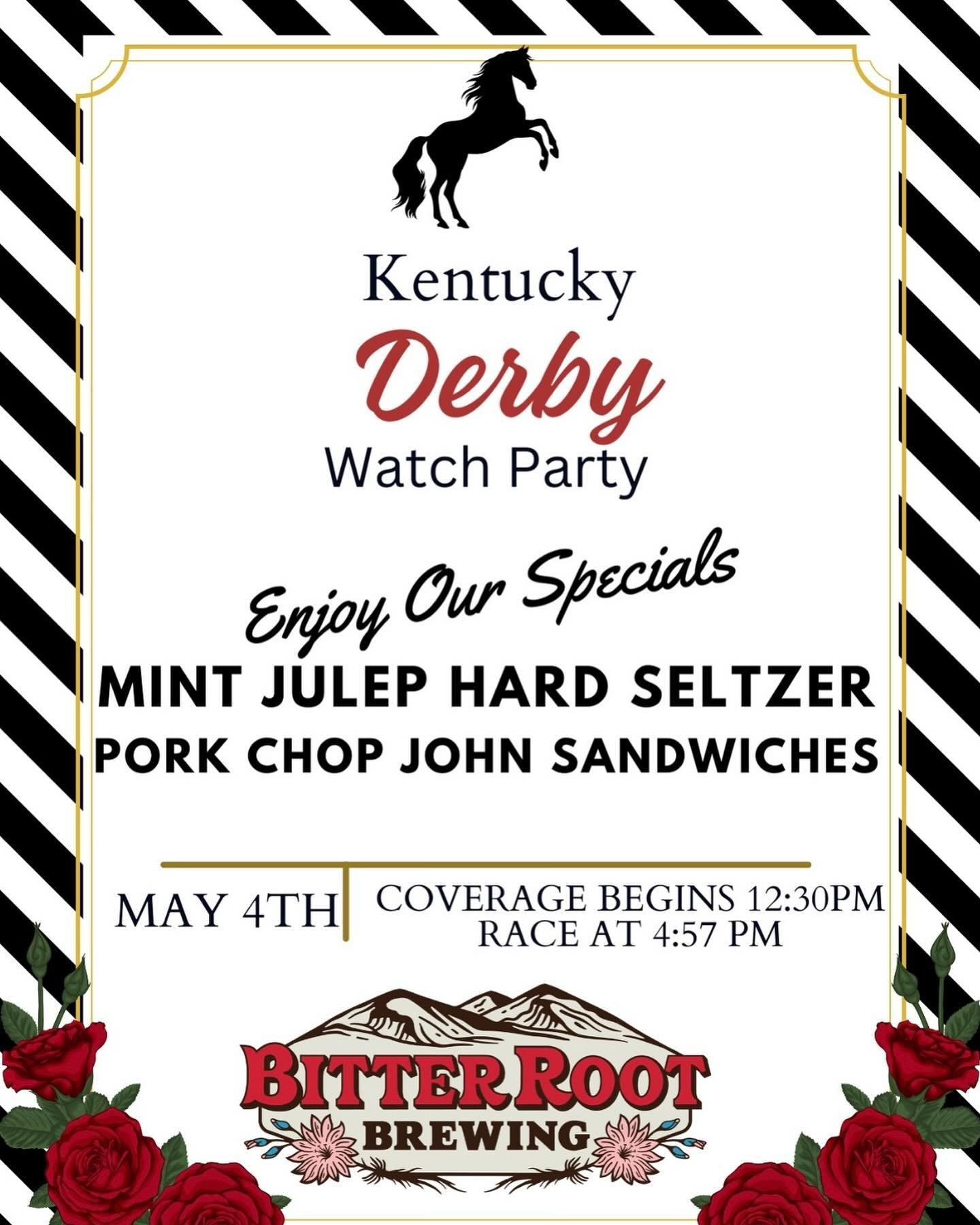 Throw on your fancy hats and come on down for the races! We&rsquo;ll have the Kentucky Derby on, along with food specials and a Mint Julep Hard Seltzer!
.
.
.
#derbyday #kentuckyderby #offtotheraces #mintjulep #hamtownsfinest #drinklocalbeer #porkcho