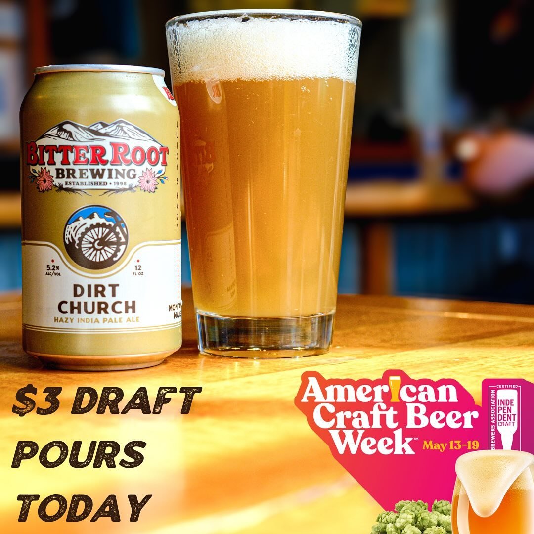 It&rsquo;s Taco Tuesday for American Craft Beer Week and we&rsquo;ve got Dirt Church on special today for $3 a pint!
.
.
.
#americancraftbeerweek #dirtchurch #hamtownsfinest #tacotuesday #montanacraftbeer #supportlocal #drinklocalbeer