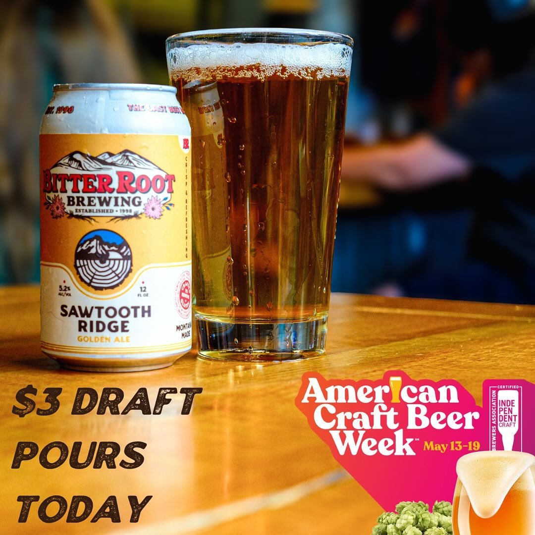 On the 4th day of American Craft Beer Week we bring you Sawtooth Golden Ale for only $3 a pint! We&rsquo;ll also have our standard Thirsty Thursday live music tonight starting at 6pm
.
.
.
#americancraftbeerweek #goldenale #thirstythursday #comeondow