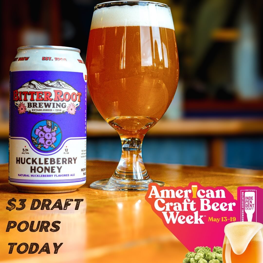 It&rsquo;s our final day of American Craft Beer Week and on this rainy Sunday we&rsquo;ll have our Huckleberry Honey Ale as the special for only $3 a pint. Come join us for a beer and some grub. Let&rsquo;s end this week in style!
.
.
.
#americancraf