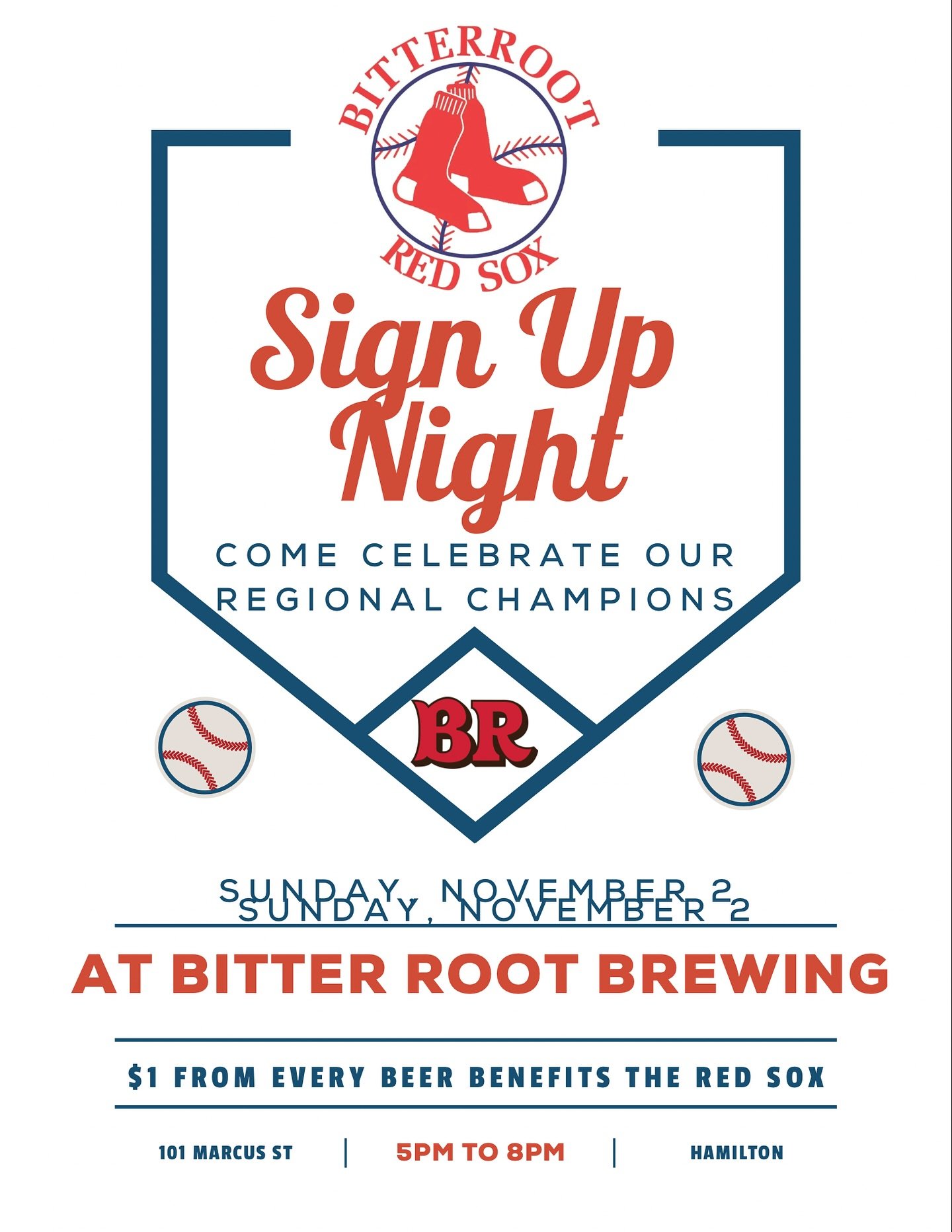 Come on tomorrow and hang out with the crew from the Bitterroot Red Sox! Sign up the kiddos for next season, have a pint and support their association!
.
.
.
#nonprofitnight #baseball #supportlocal #drinklocalbeer #hamtownsfinest
