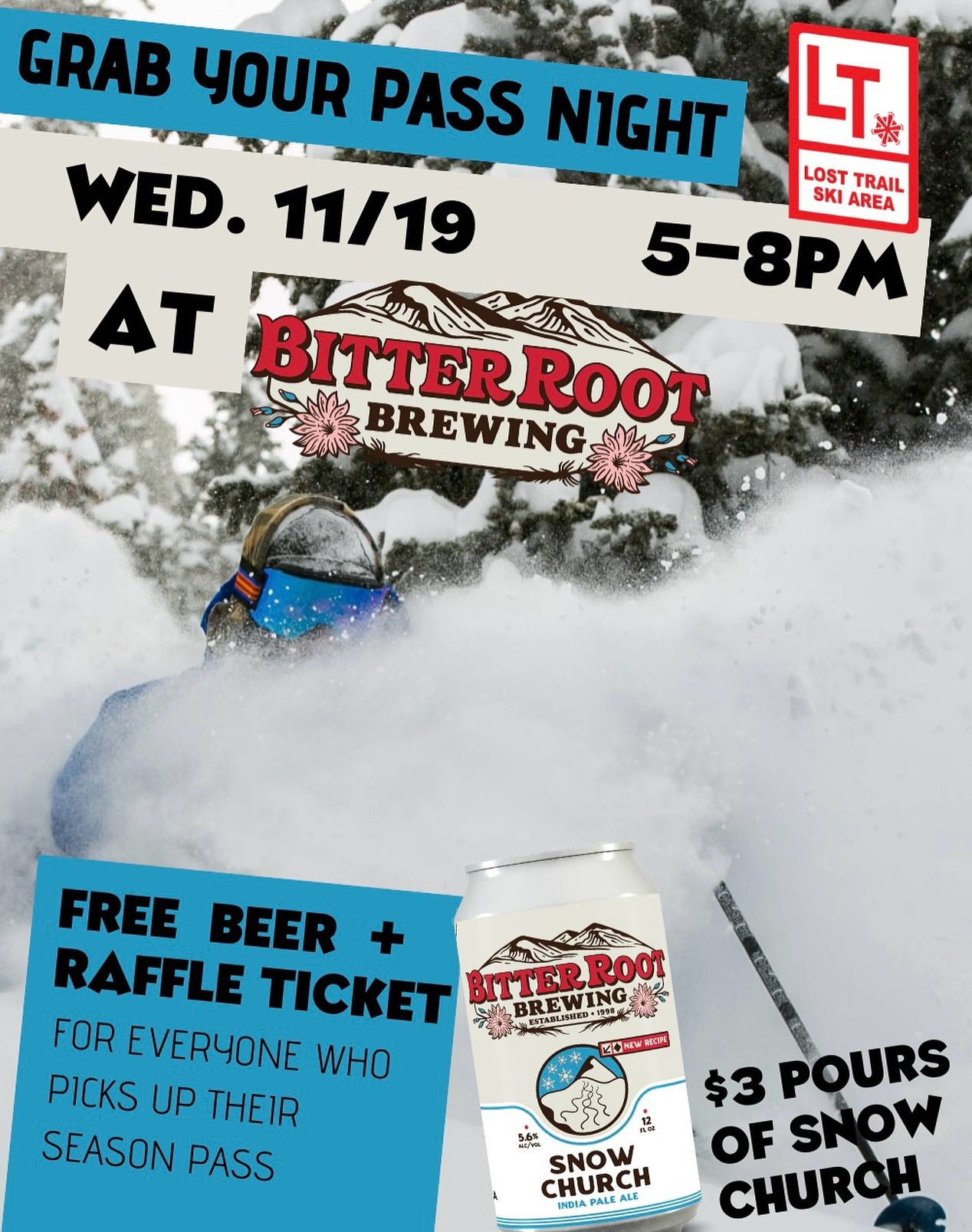 Our annual Lost Trail pass pick up night is this Wednesday! Help us spread the work to all your snow riding buddies and make this a great night!
.
.
.
#losttrailpowdermountain #powderthursday #letitsnow #praiseullr #doyoursnowdance #rfid #bestnightof