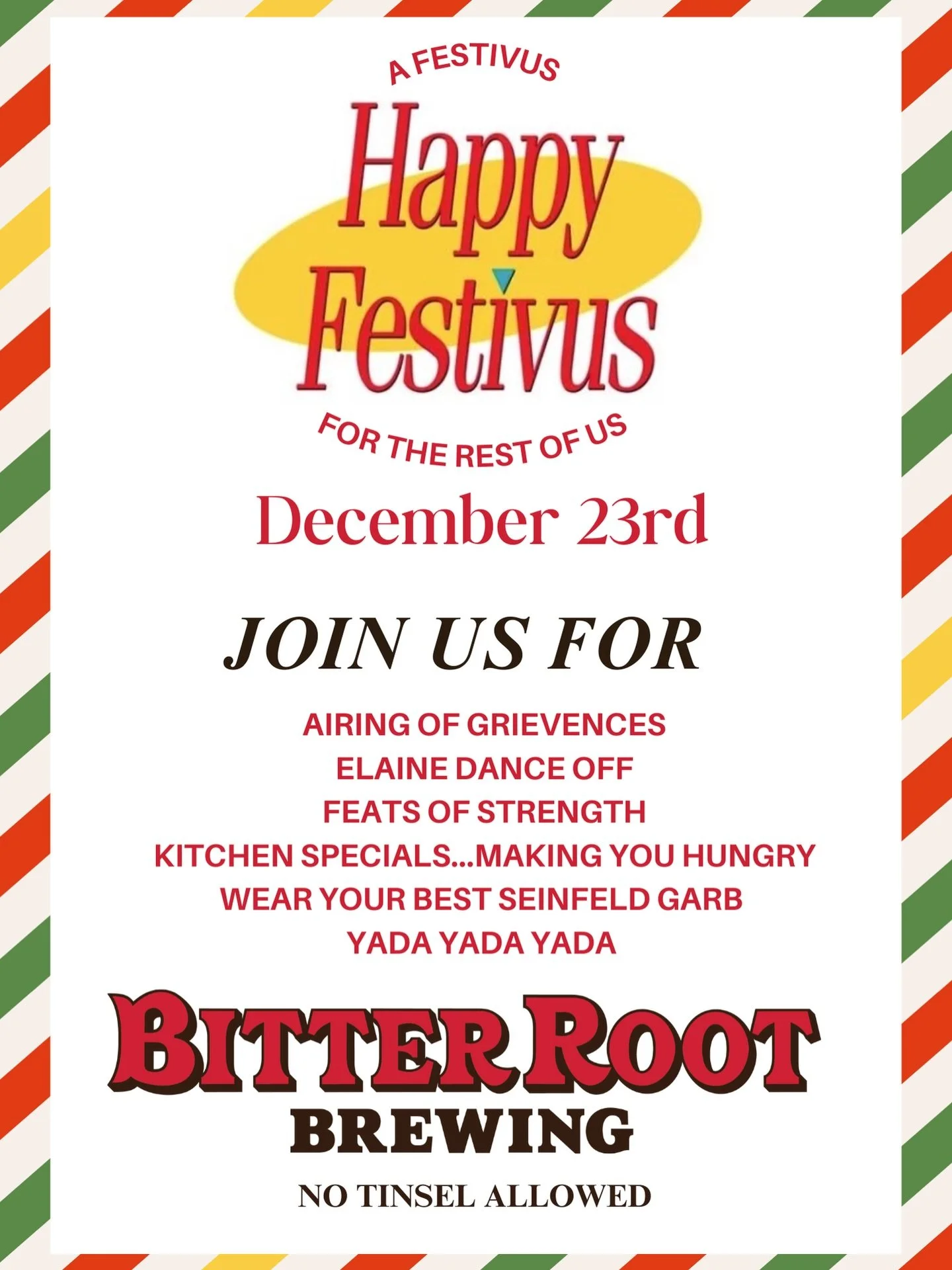 Festivus is going down tomorrow! Come join us for the festivities before we depart for much needed family time!
.
.
.
#festivus #krampus #merrycrisis #merrychrystler #itscrismun