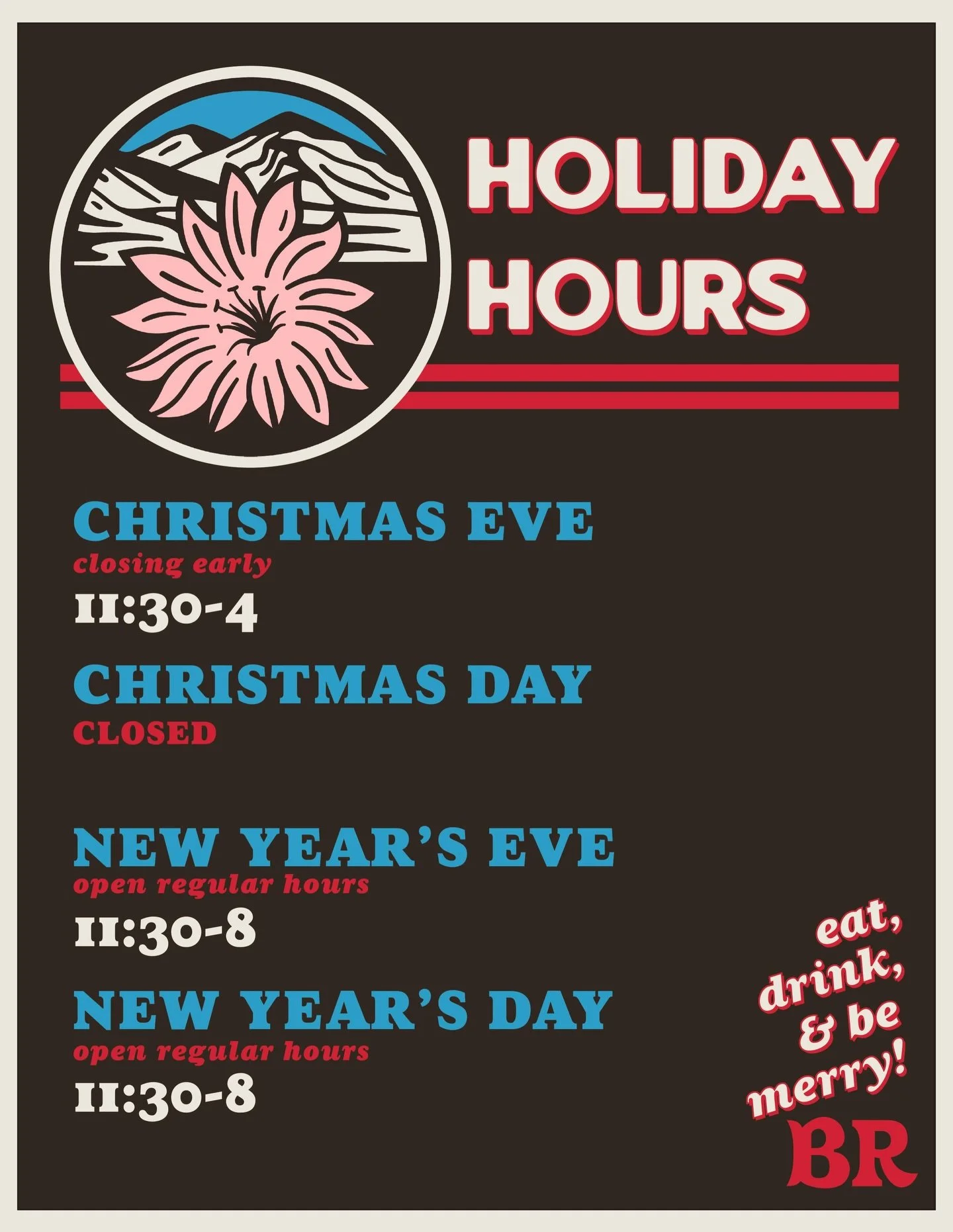 Here it is folks! Get your last minute shopping and beers before we pull the plug for the holidays!

We hope you are able to spend some time with family, friends and your snow planks on the ski hill. 
.
.
.
#merrychristmaseveryone #hamtownsfinest #ha