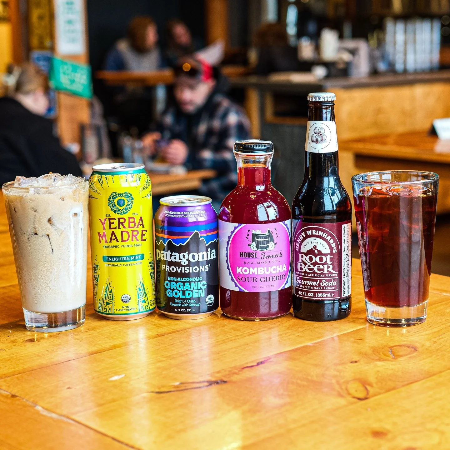 We have you covered for Dry January if that&rsquo;s your game plan. If not, we&rsquo;ll always have plenty of beers to go around!

Dirty Soda
Yerba Mate
Deschutes Patagonia Golden NA
House of Ferments Kombucha
Root Beer
Brew X Cold Brew Coffee