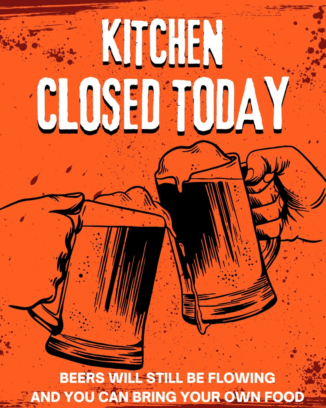 We are going through some kitchen updates so there will be some temporary kitchen closures. 

Outside food is welcome. Kodiak Jax will be available for delivering food to the brewery from 4pm to 8pm. We have their menus printed at the bar and will en