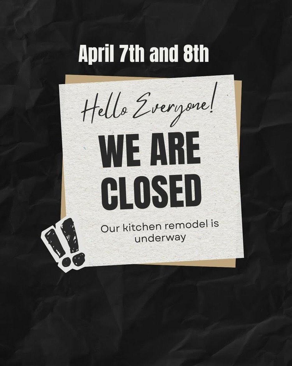 We are fully closed tomorrow and Wednesday. We&rsquo;ll have no water to the building as our kitchen remodel is fully underway!
.
.
.
#closedforremodel #tellyourfriends #hamtownsfinest #seeyouthursday❤️