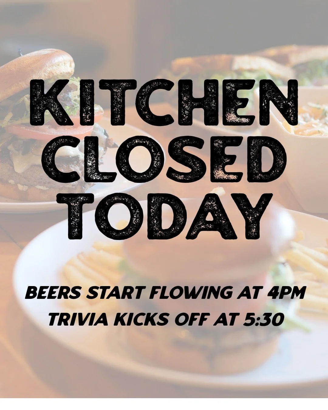 Help us spread the word! Another day of kitchen remodel work but the beers will start flowing at 4pm and trivia starts at 5:30pm

Bring some friends down and feel free to bring in food or have it delivered here!
.
.
.
#trivianight #nerds #kitchenclos
