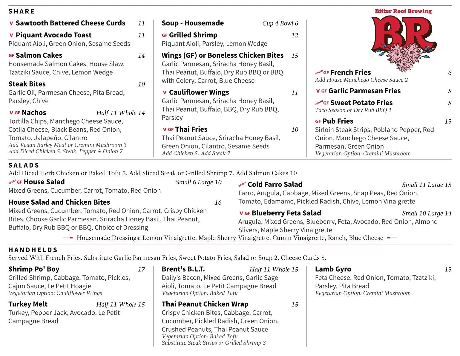 Food — Bitter Root Brewing