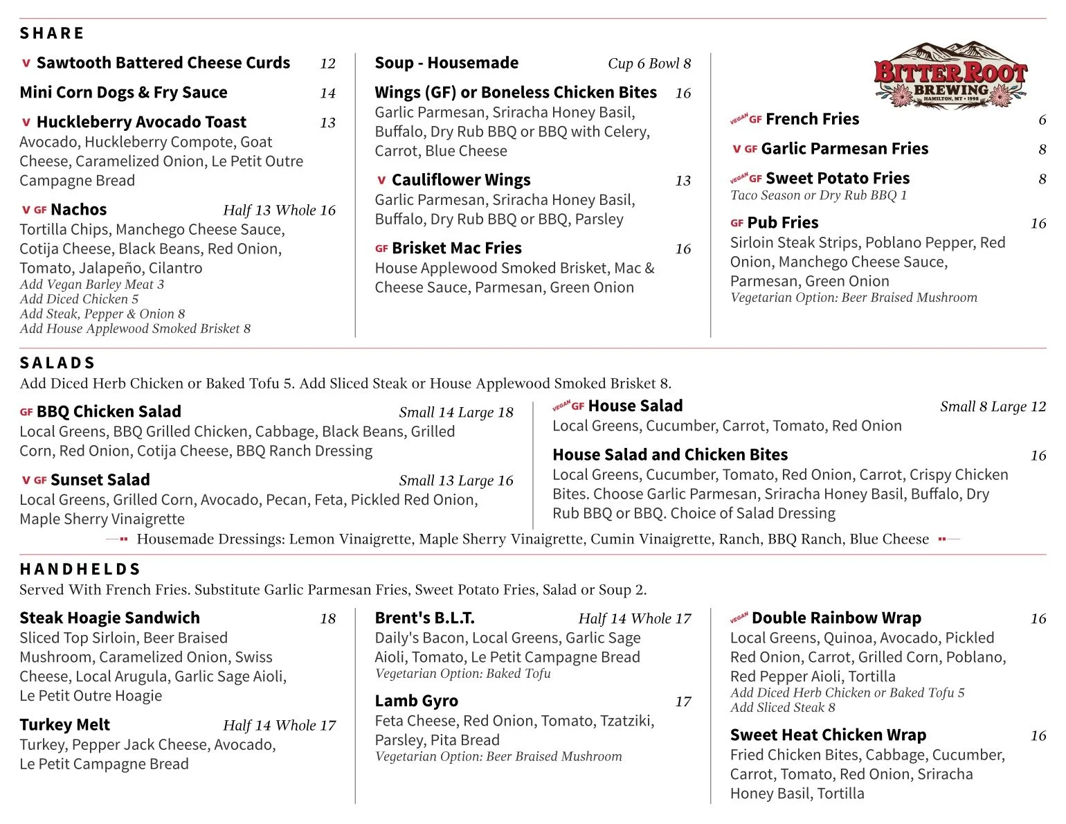 Food — Bitter Root Brewing