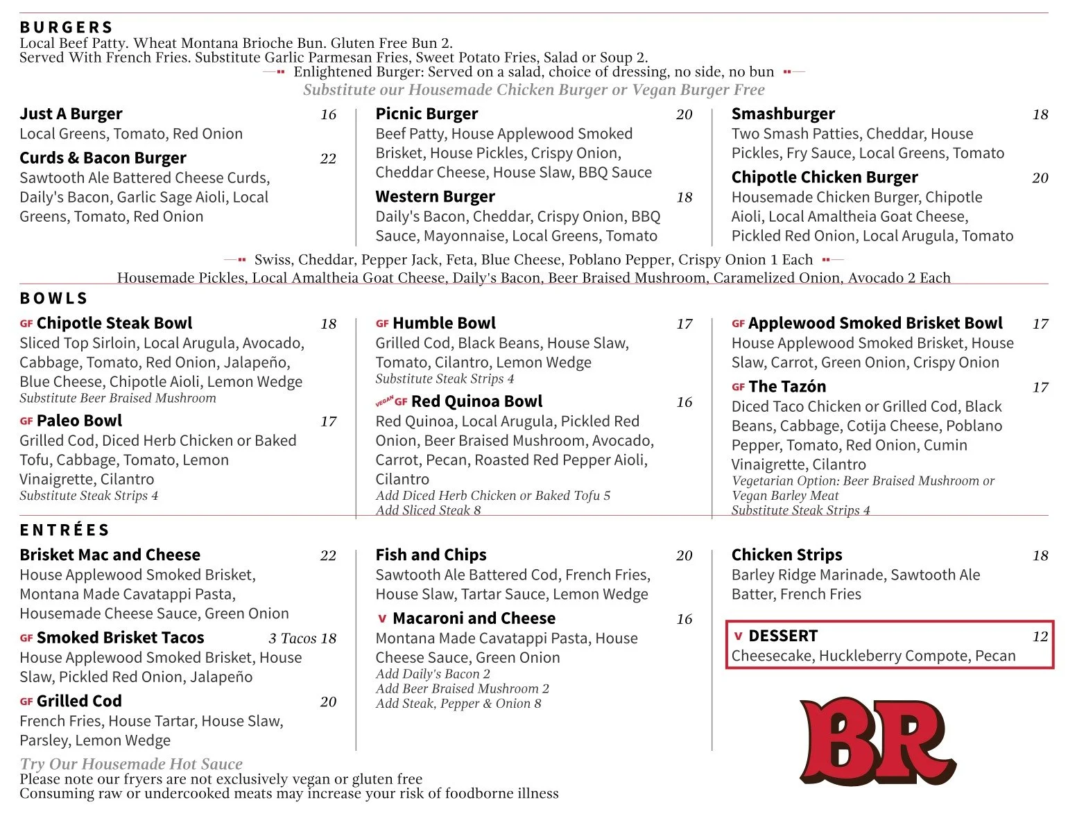 Food — Bitter Root Brewing