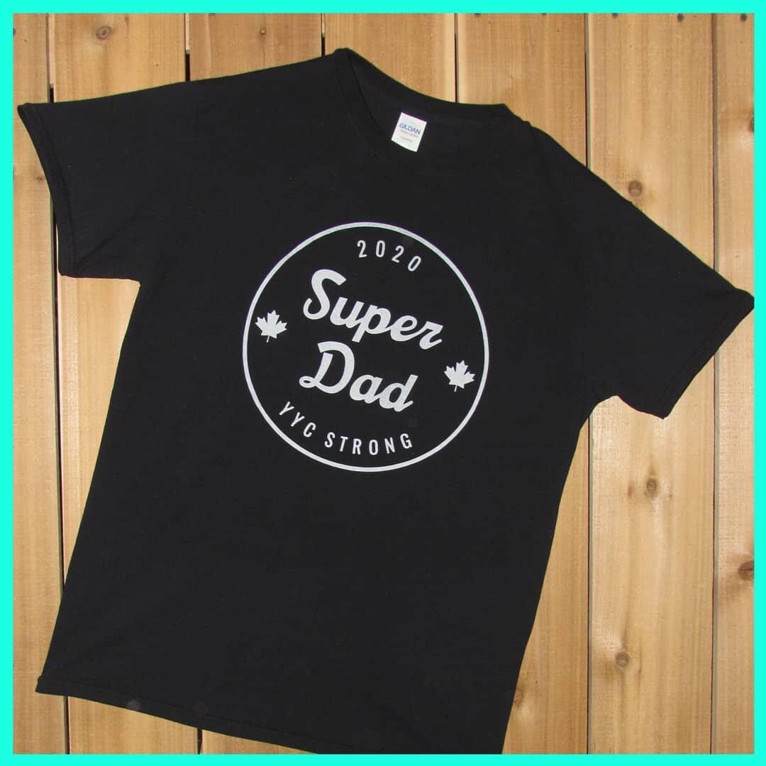 Don't feel left out Super Dads we have you covered too!!! For every shirt you buy your getting a keep sake for this time in history as well as supporting the Calgary food bank!!