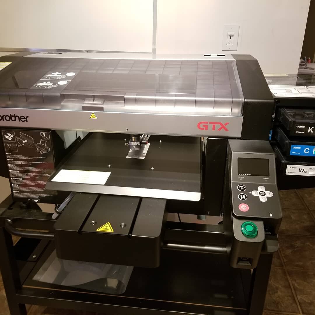 Super excited the new Direct to Garment Printer machine arrived late this afternoon.  So excited for training on it tomorrow.
