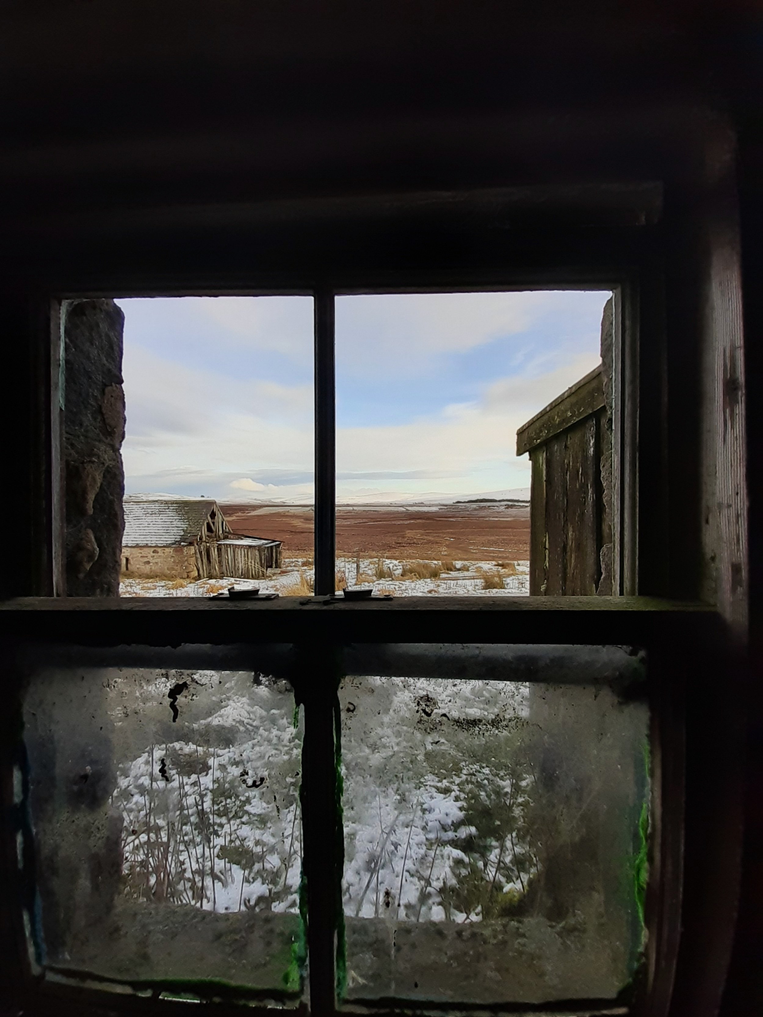 The view out from the house in which Jeannie's closest neighbours used to live.