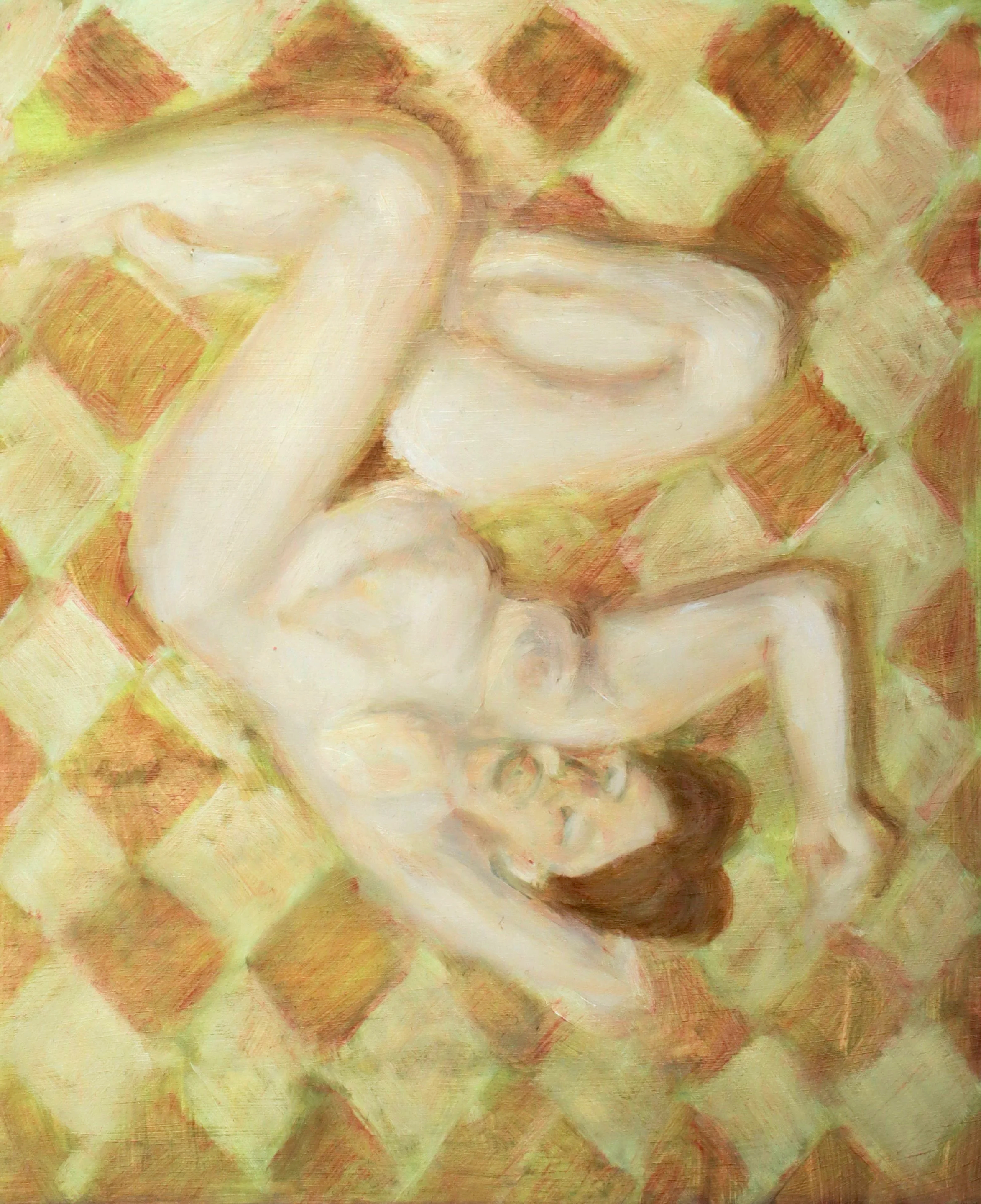 Red and Green Girl (2025)
oil on paper
18 x 23 cm