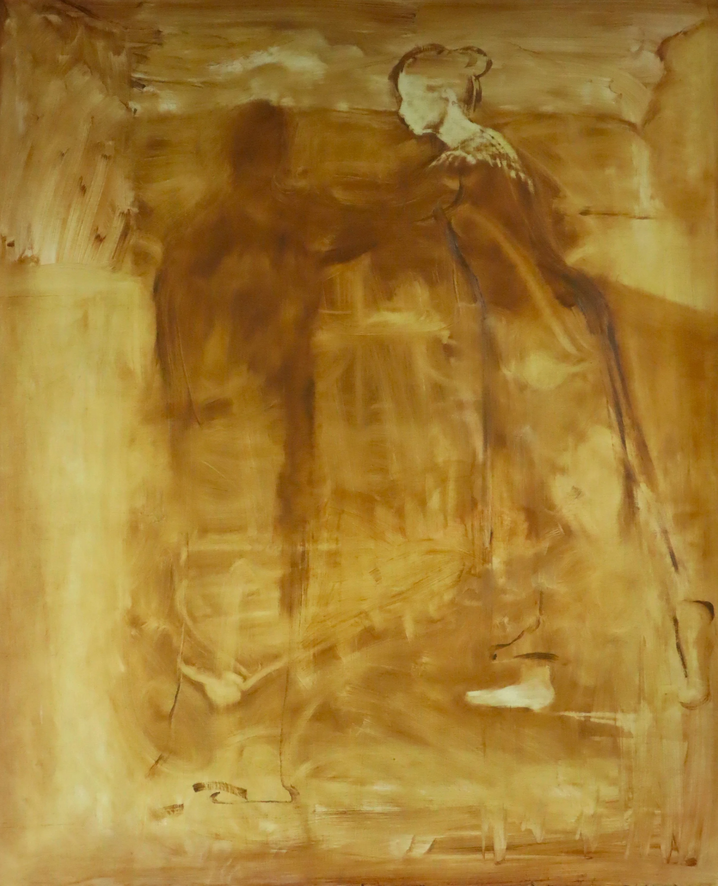 The Beginning (2026), oil on board, 120 x 100 cm.