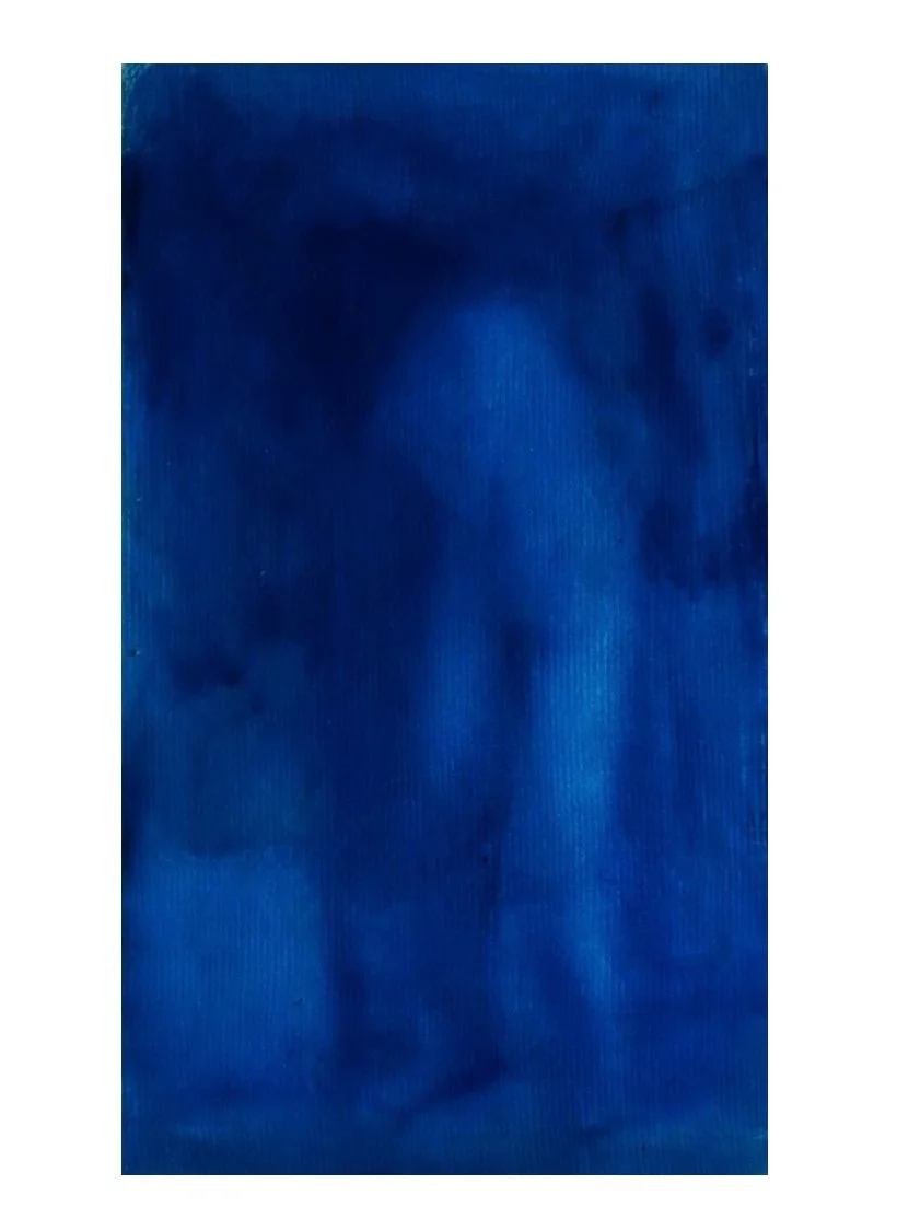 Reenactment (2024), oil on paper, 12 x 5 cm