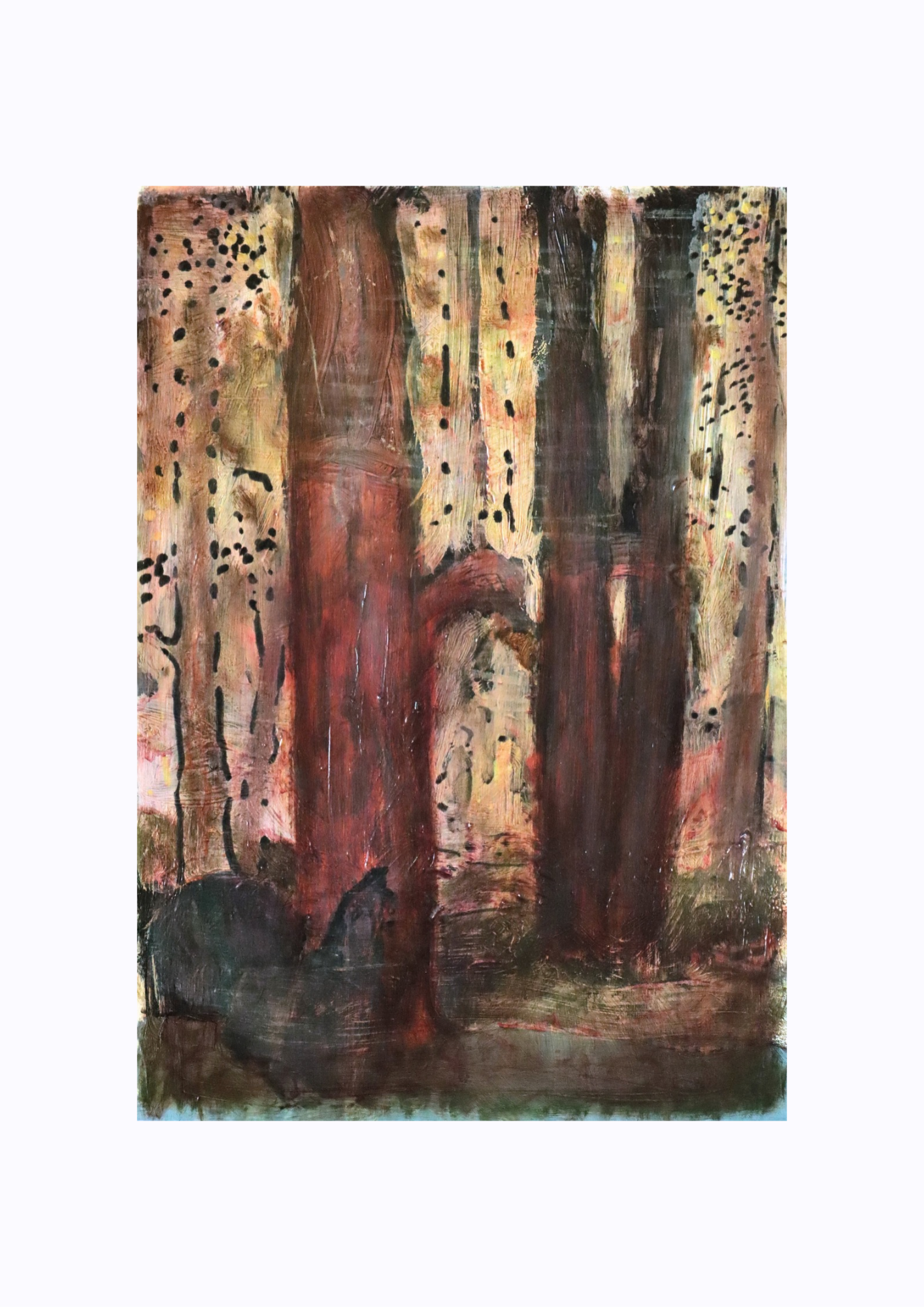 Back of Anagach, oil on paper, 2026, 13 x 25 cm.