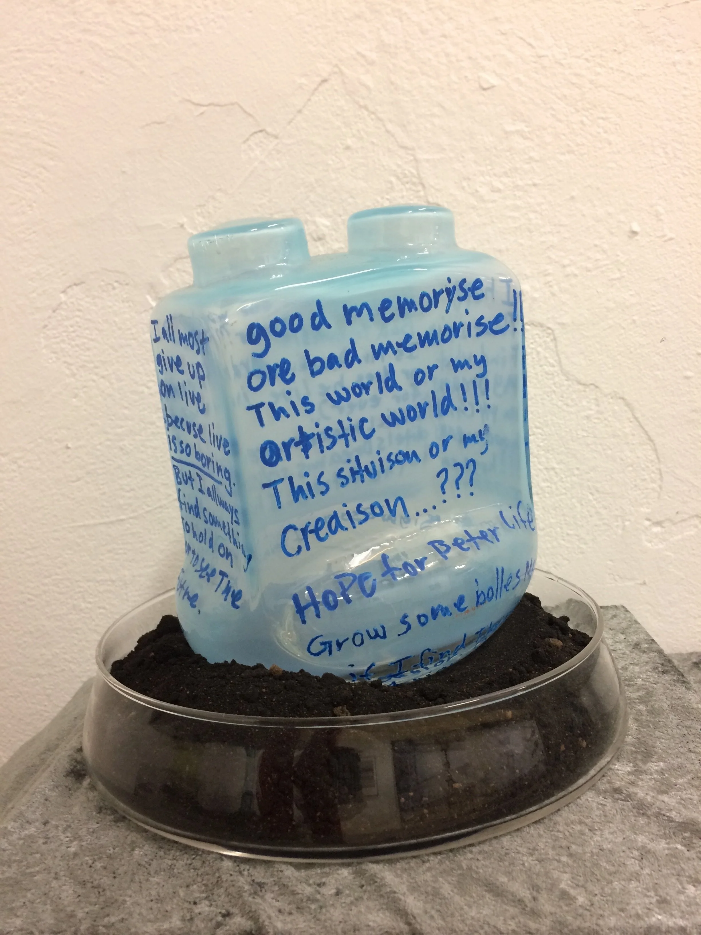 Lego Glass - Light Blue 
With Personal Text
Art Show: Gallery Port 2018