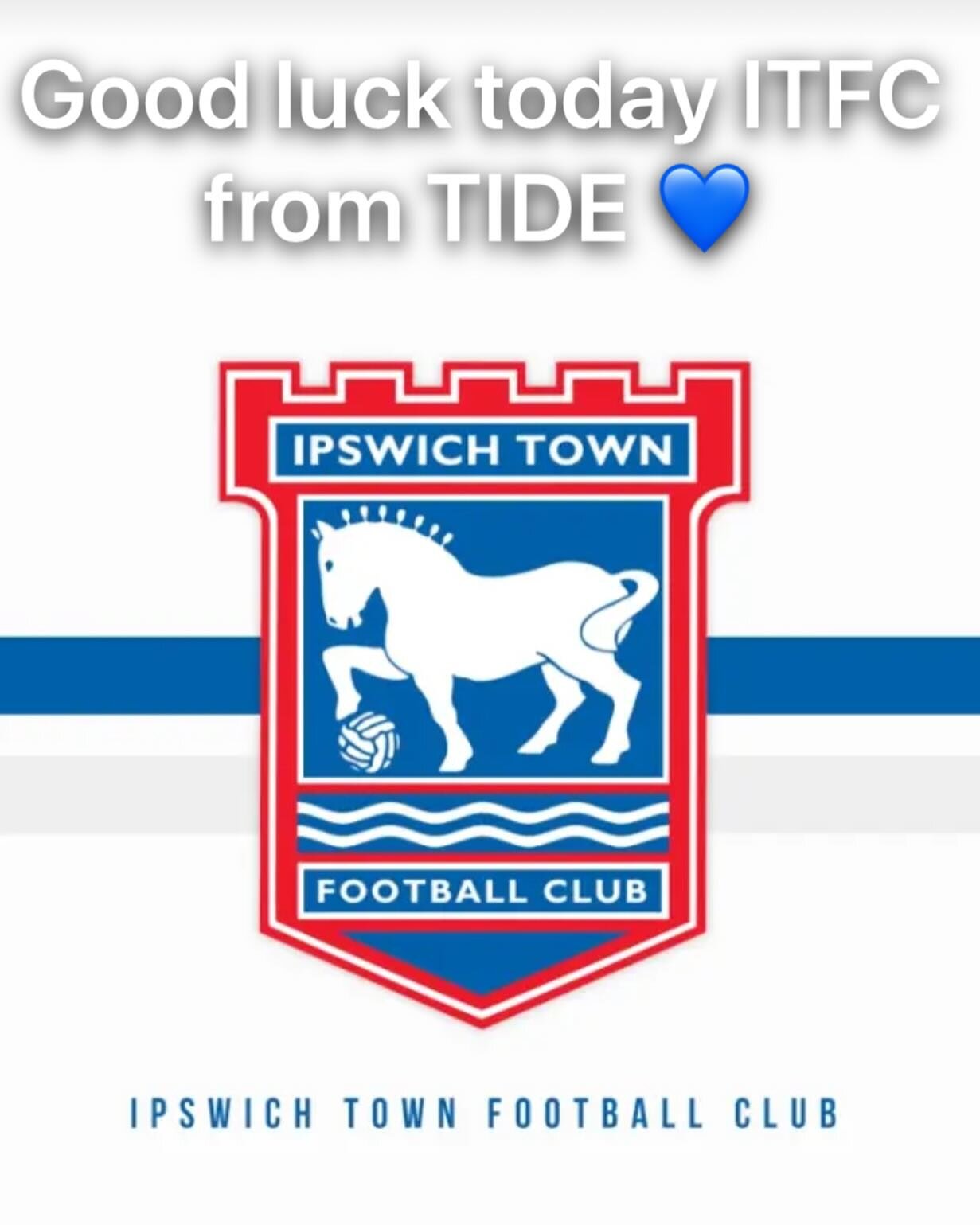 Wishing the Ipswich team all the very best today.
 
💙🤍🤞🏻