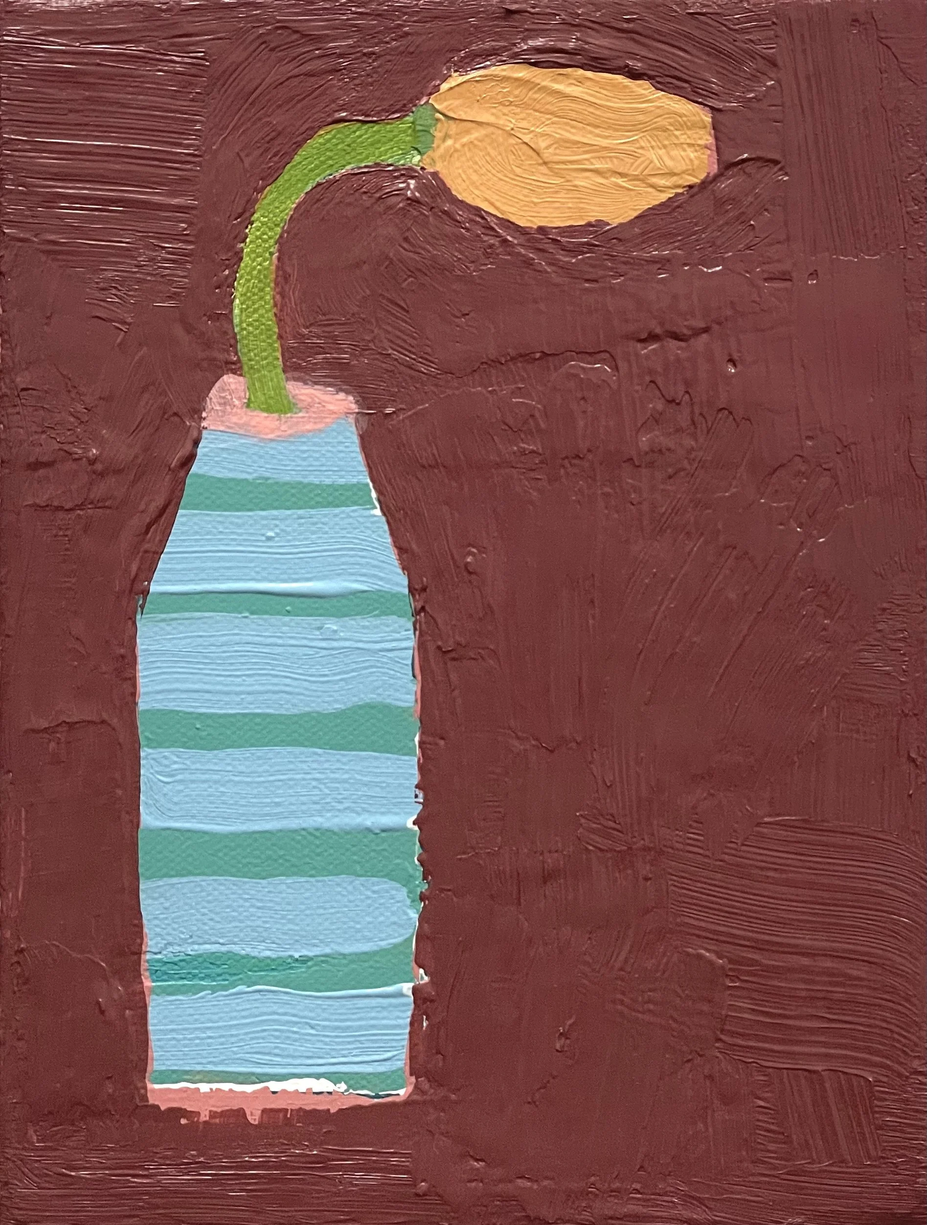 striped vessel with tulip, 8x6