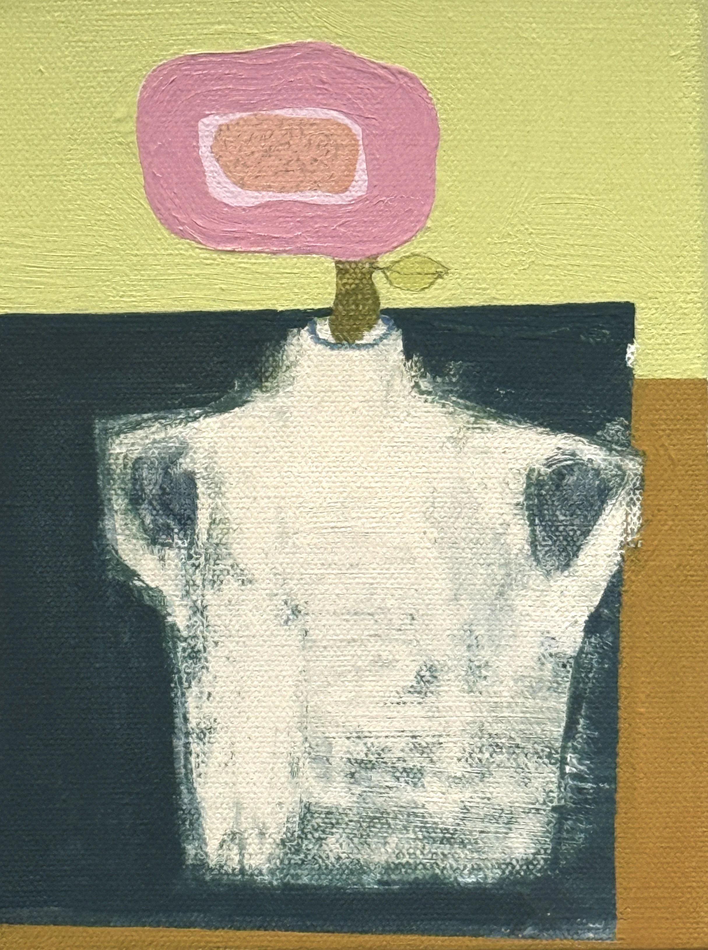 jug with pink flower, 8x6