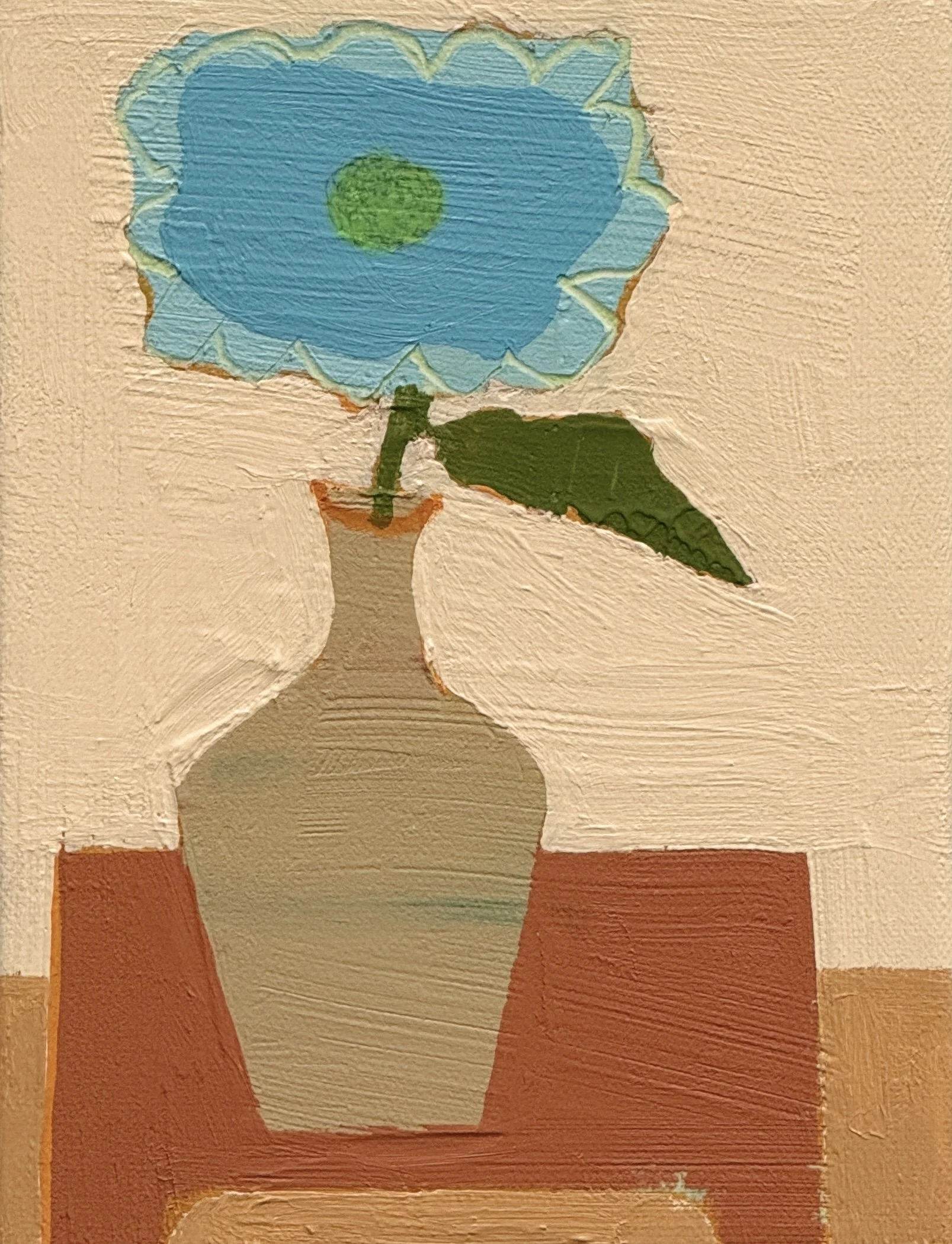 still life with blue sunflower, 8x6