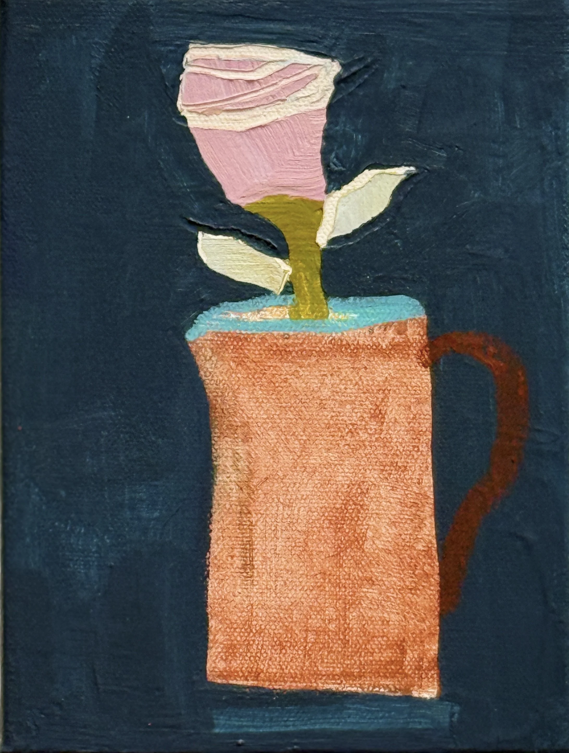 pitcher with rose, 8x6