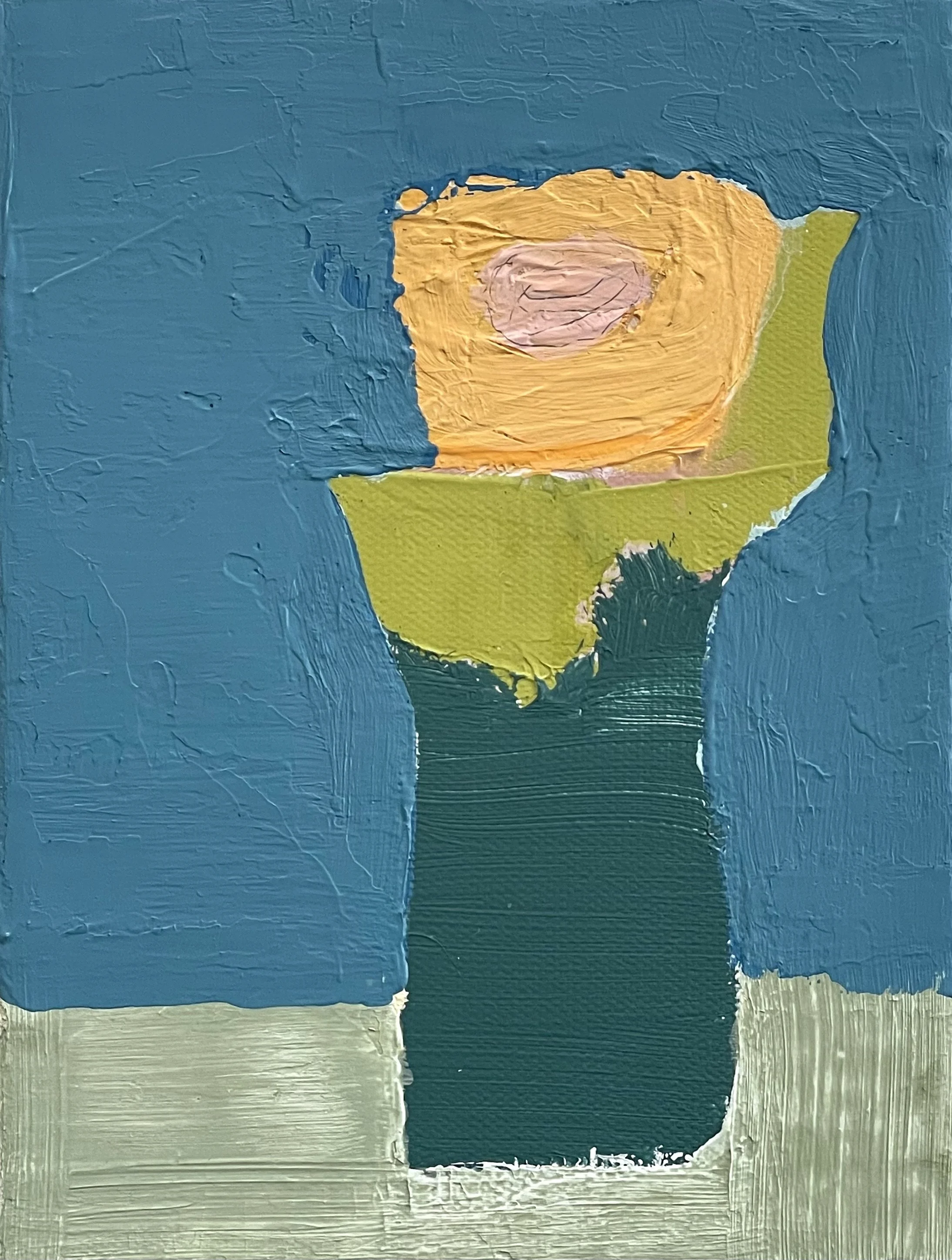 still life against blue, 8x6