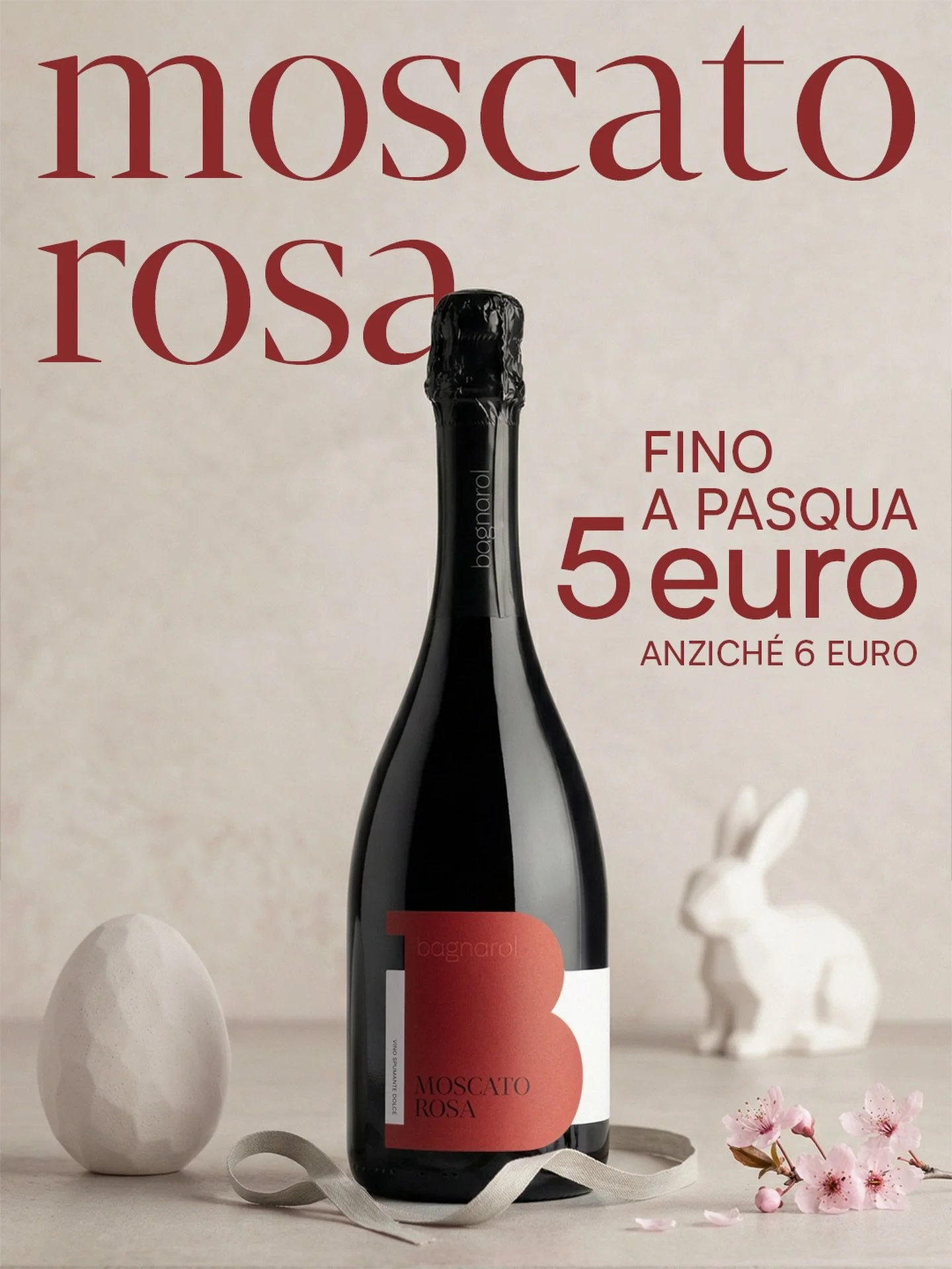 Fino a Pasqua, Moscato Rosa &ndash; vino spumante dolce &ndash; in offerta speciale a 5 euro. 
Un&rsquo;occasione perfetta per accompagnare i dolci delle feste e aggiungere un tocco aromatico alla tavola pasquale.

❊ ❊ ❊

La Cantina &egrave; aperta d