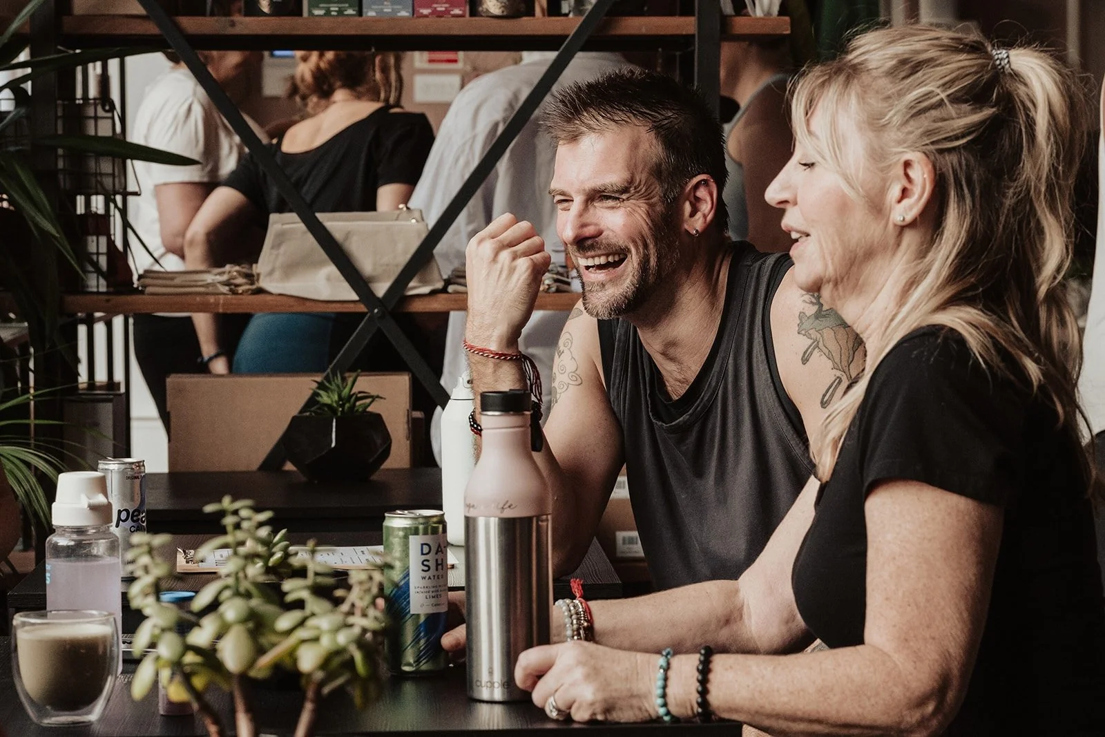 Members sharing a conversation at Yoga x Life