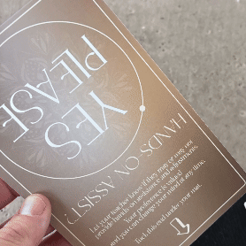 gif showing the assisting consent tokens at the yoga x life studios and their mat placement suggestion