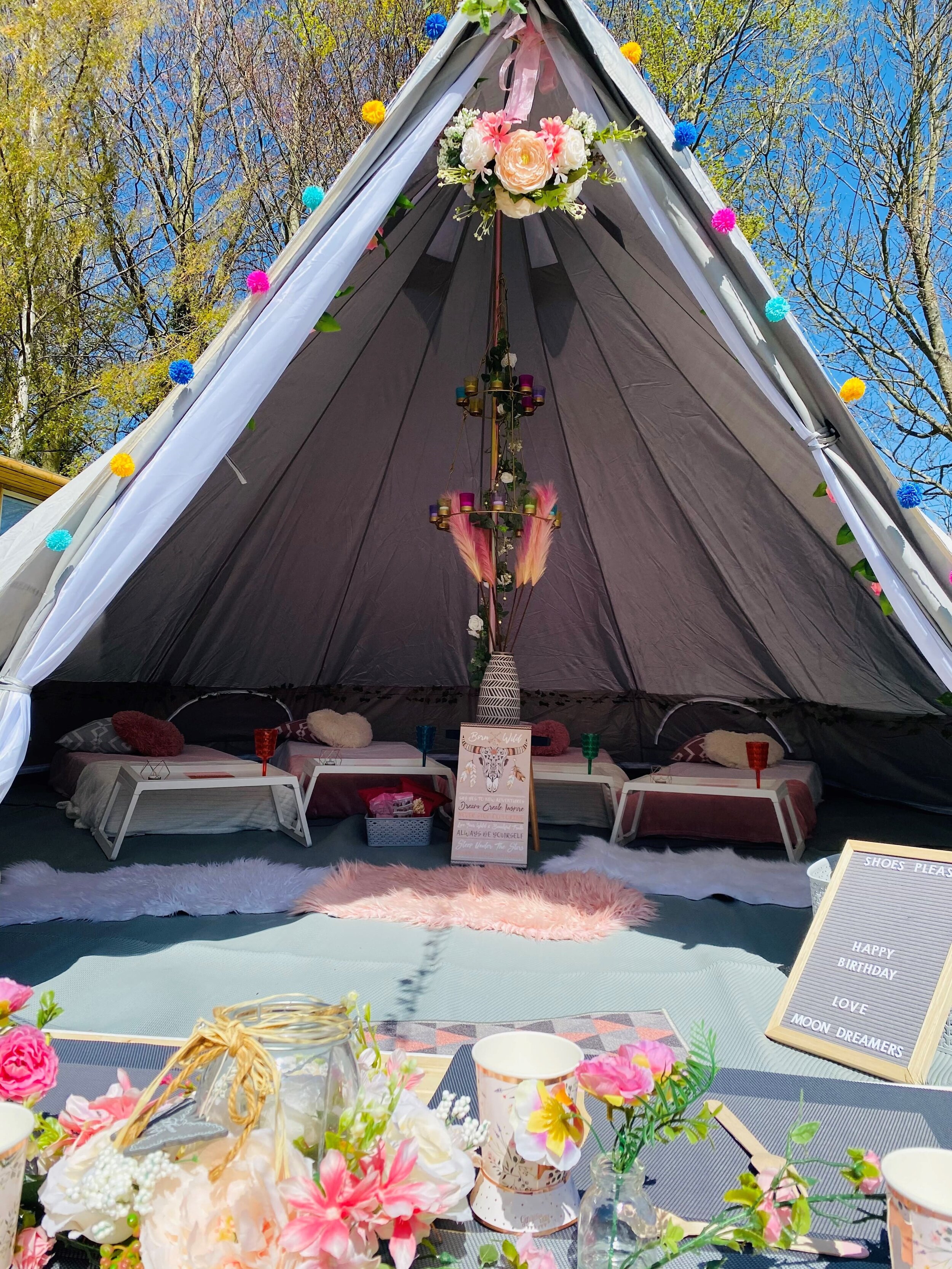 Moon Dreamers Teepee - Sleepover Party Tents in Kent