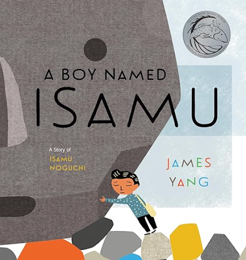 A Boy Named Isamu: A Story of Isamu Noguchi by James Yang
This book imagines a quiet day in the childhood of artist Isamu Noguchi as he wanders through a market, the forest, and the seashore, observing the world with curiosity. He studies shapes, lig