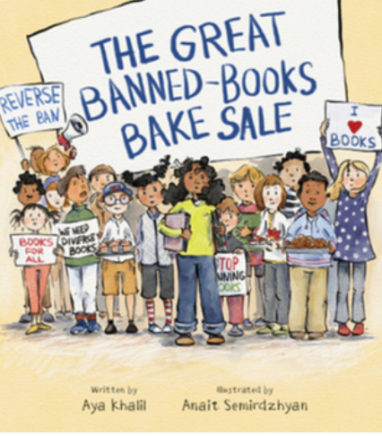 In The Great Banned-Books Bake Sale by Aya Khalil, Kanzi, a young immigrant student, starts a bake sale to stand up against book bans at her school. Her story shows the power of student voices, the importance of representation, and the difference a s