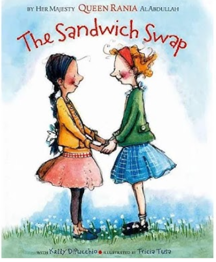 The Sandwich Swap, by Queen Rania Al Abdullah and Kelly DiPucchio, is a touching story about two best friends who discover that their different foods and traditions are worth appreciating and celebrating rather than fearing.