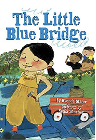The Little Blue Bridge by Brenda Maier, illustrated by Sonia Sanchez:
The Little Blue Bridge is a lively retelling of The Three Billy Goats Gruff. In this story, Ruby and her brothers want to cross a creek to pick blueberries, but a bully named Santi