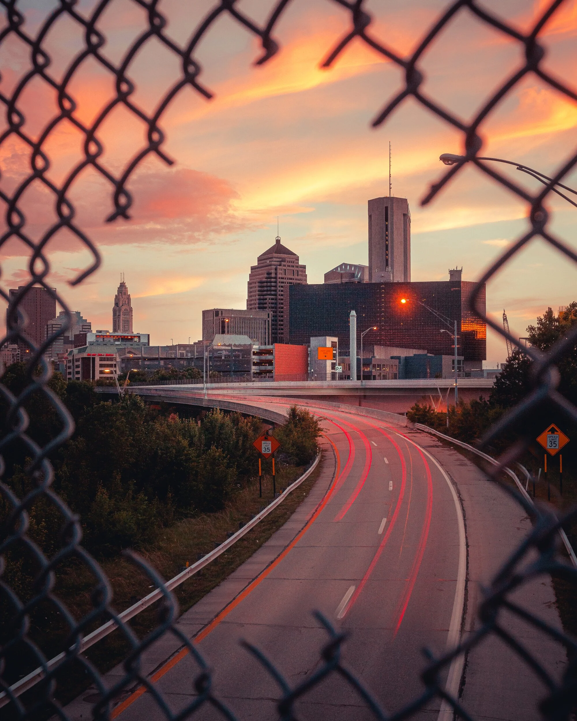 Sunset Over the City