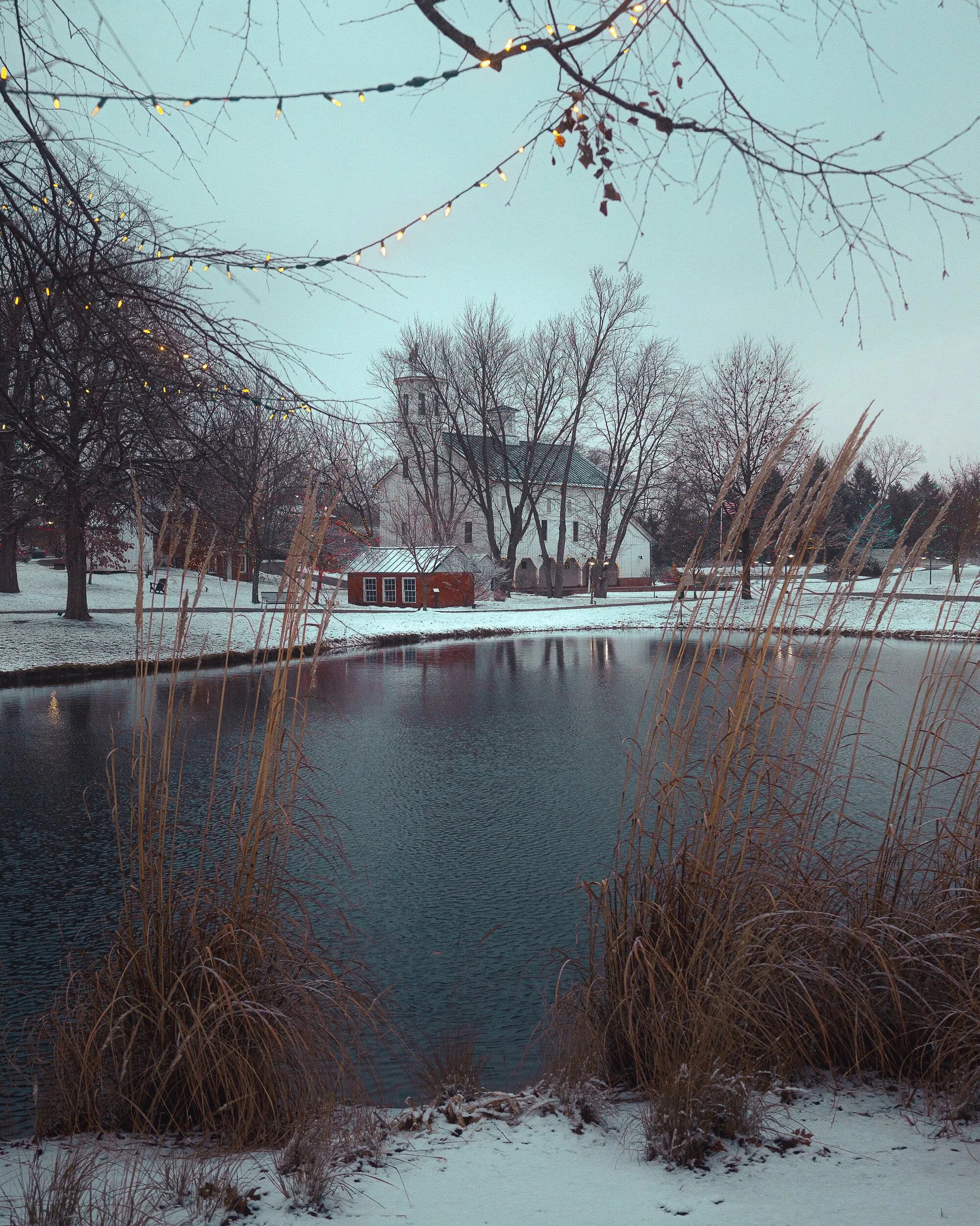 Winter Scene at Everal Barn