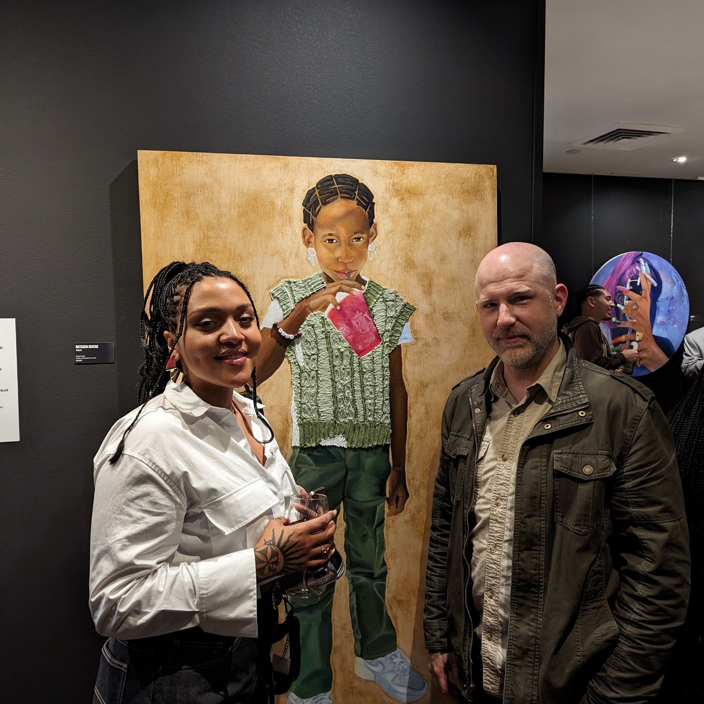 So happy to join my friend and favorite painter Natasha @creatorthreedot at the Andaz on Sunset Boulevard to see her latest painting featured in the Black In Every Color show. Her painting will be on display until March so go check it out!

Also so l