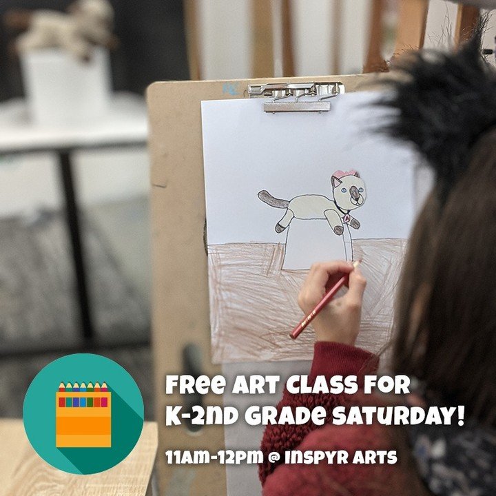 Free class for Kindergarten - 2nd grade students tomorrow (Saturday the 13th) at Inspyr Arts from 11am-12pm! Please join us! RSVP here:

www.inspyrarts.com/free-trial

Hope to see you at the studio!