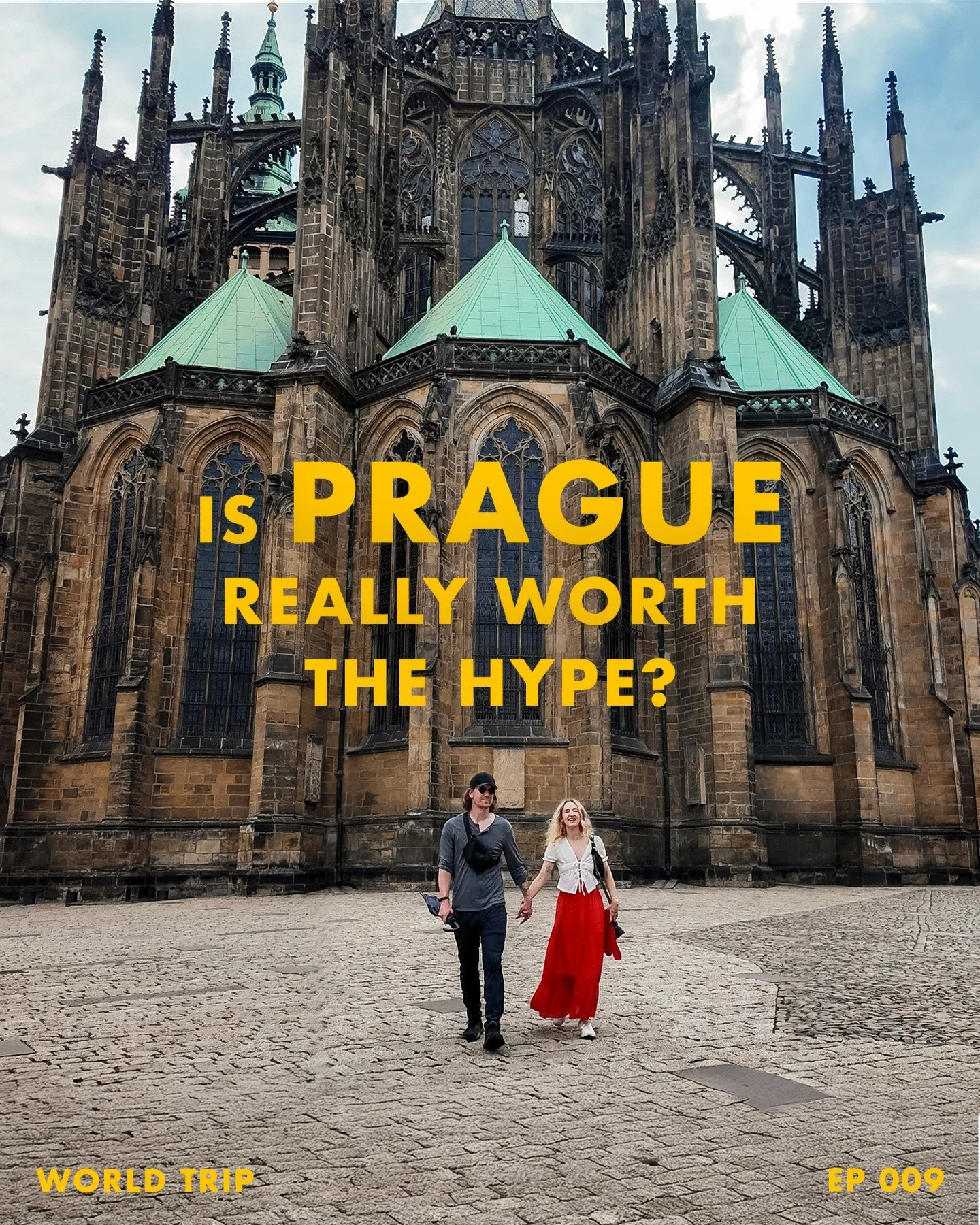 Is Prague really worth the hype? 🧐🇨🇿 

🎥 Ep. 009 of our World Trip is live on our channel, link in bio!

P.S. If you&rsquo;re new here, we&rsquo;re Linny and Peter, and we quit our jobs to travel the world for a year. Follow along to join our adv