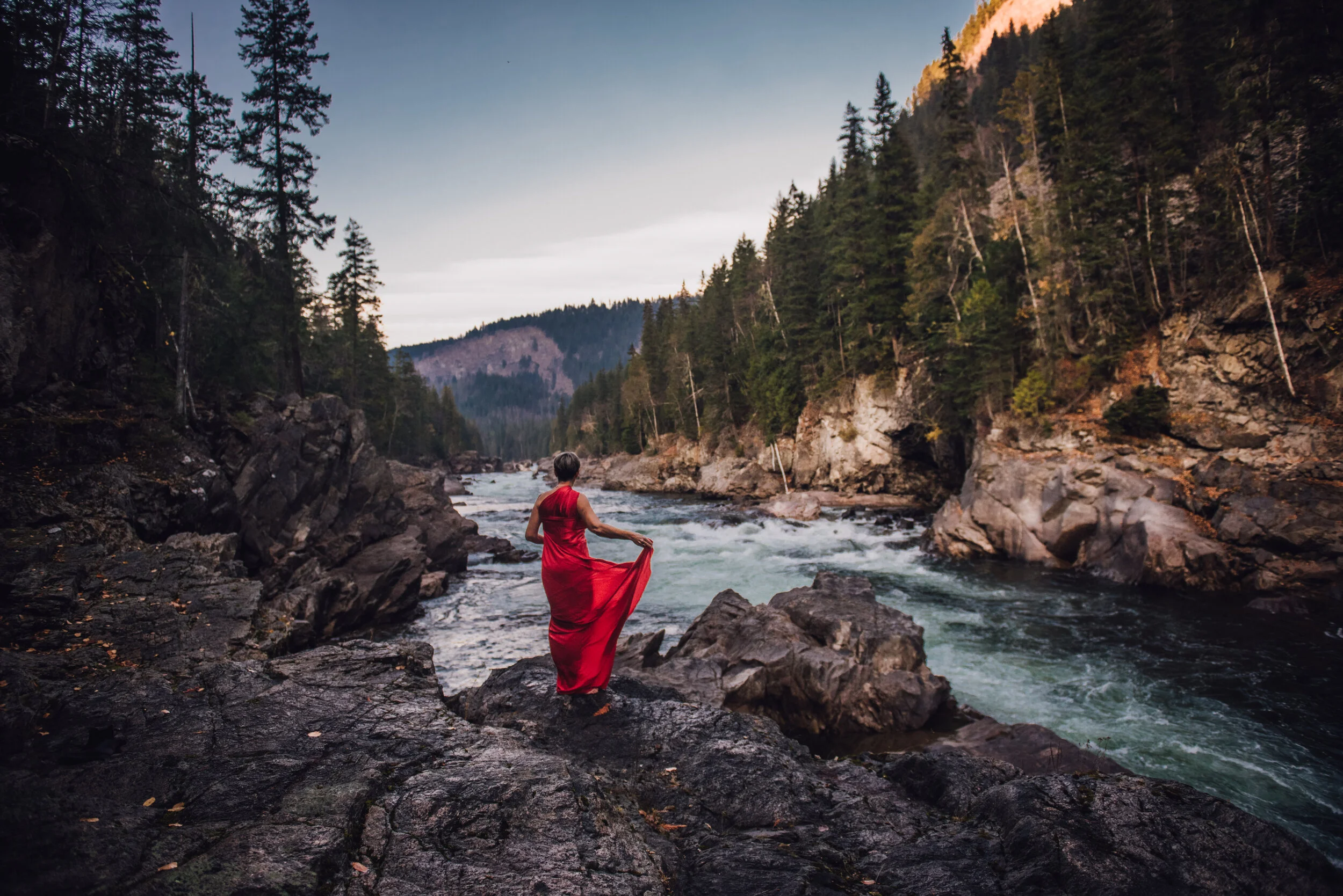Red Sheet Series - Epic adventure portraits, weddings, and elopements by BC photographer Holly Louwerse Photographer