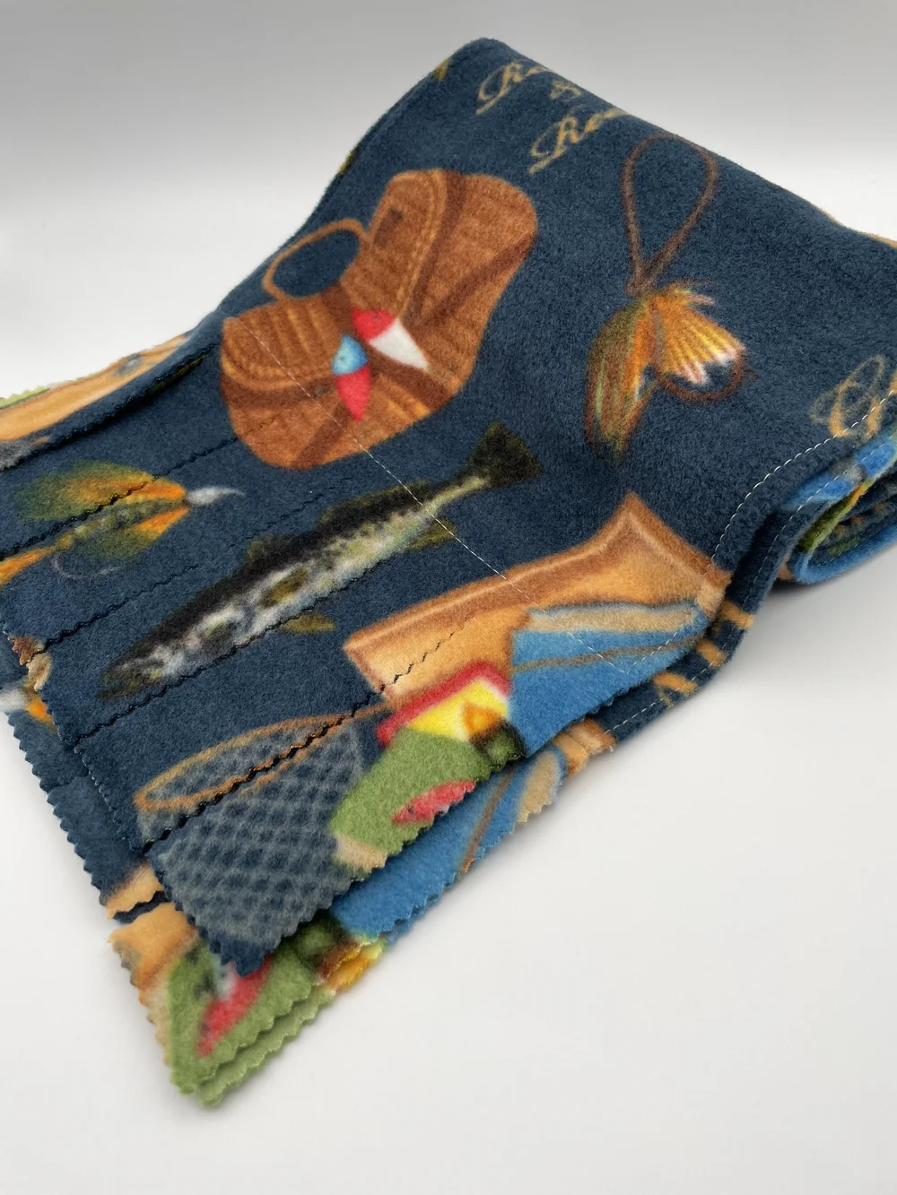 Handmade Fish Print Fleece Scarf — NewStar Embark