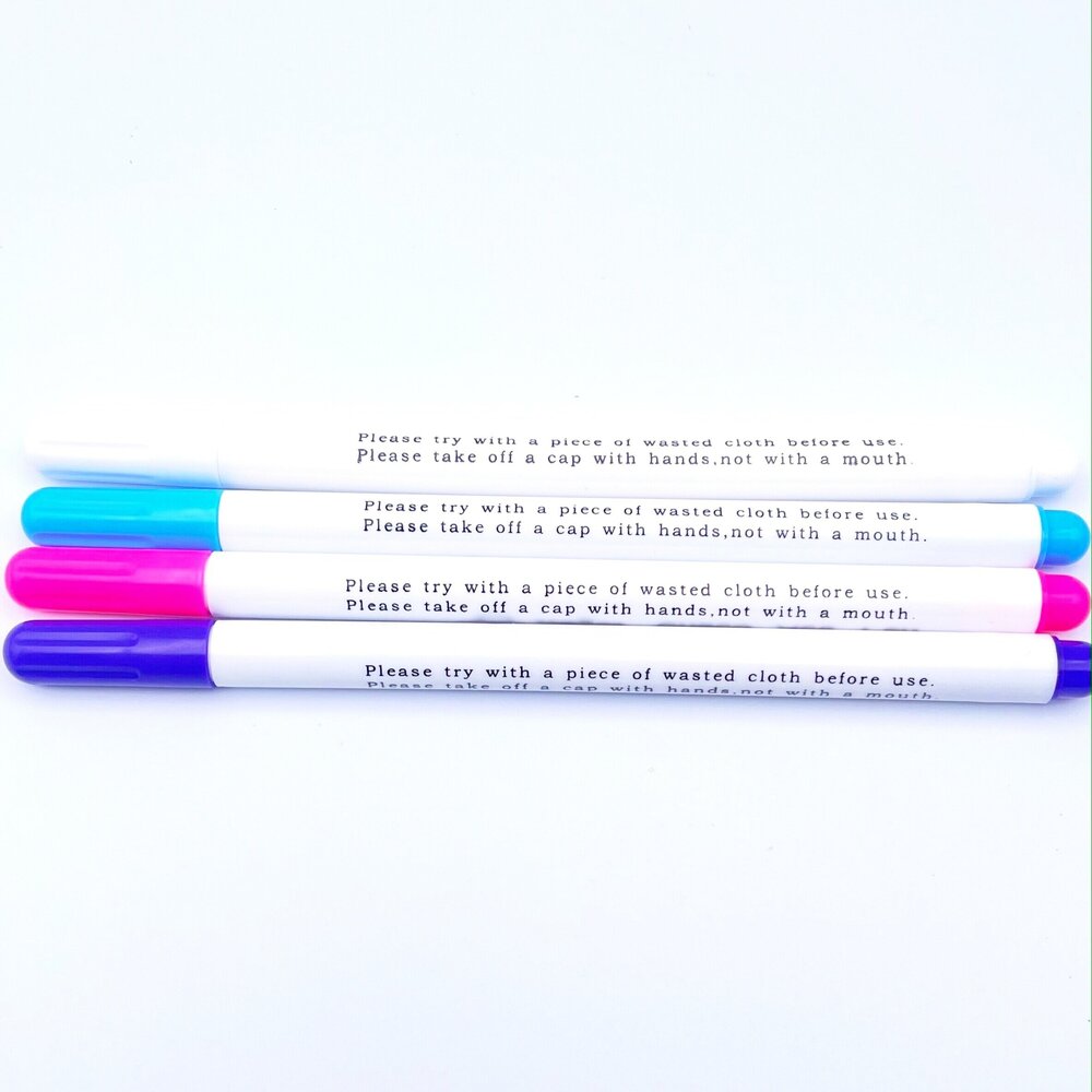 1/4Pc Water Soluble Pens Cross Stitch Water Erasable Pencil Fabric Marking  Pen DIY Fabric Marker