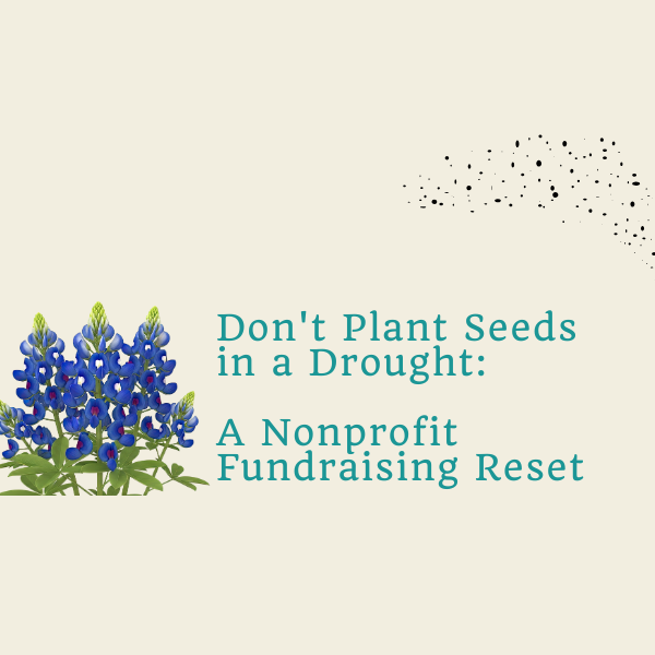 Don't Plant Seeds in a Drought: A Nonprofit Fundraising Reset