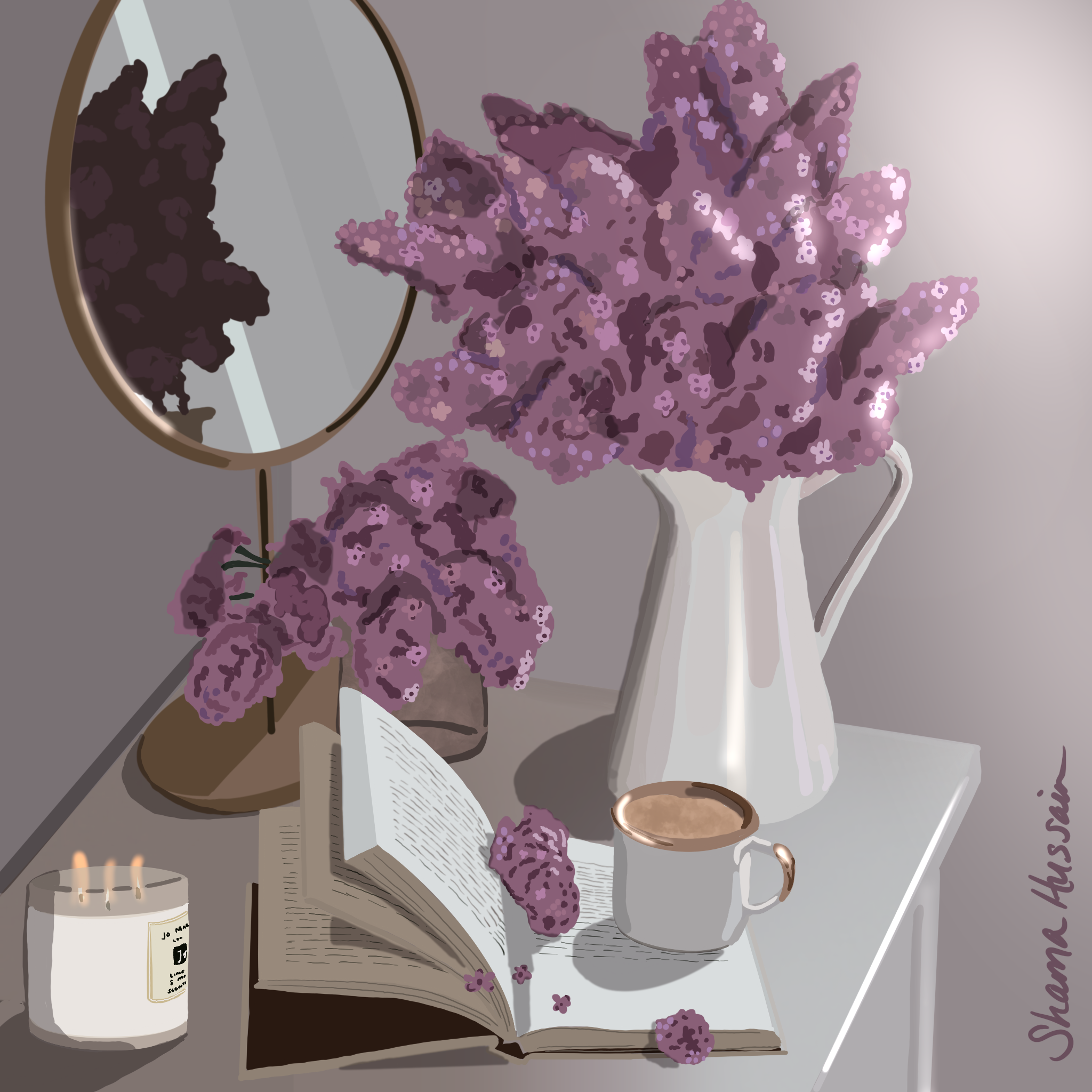 Lilac and tea