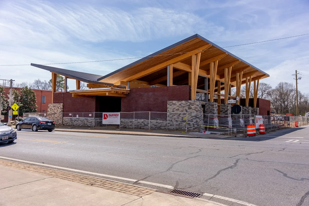 Current Project Progress View from South Main Street